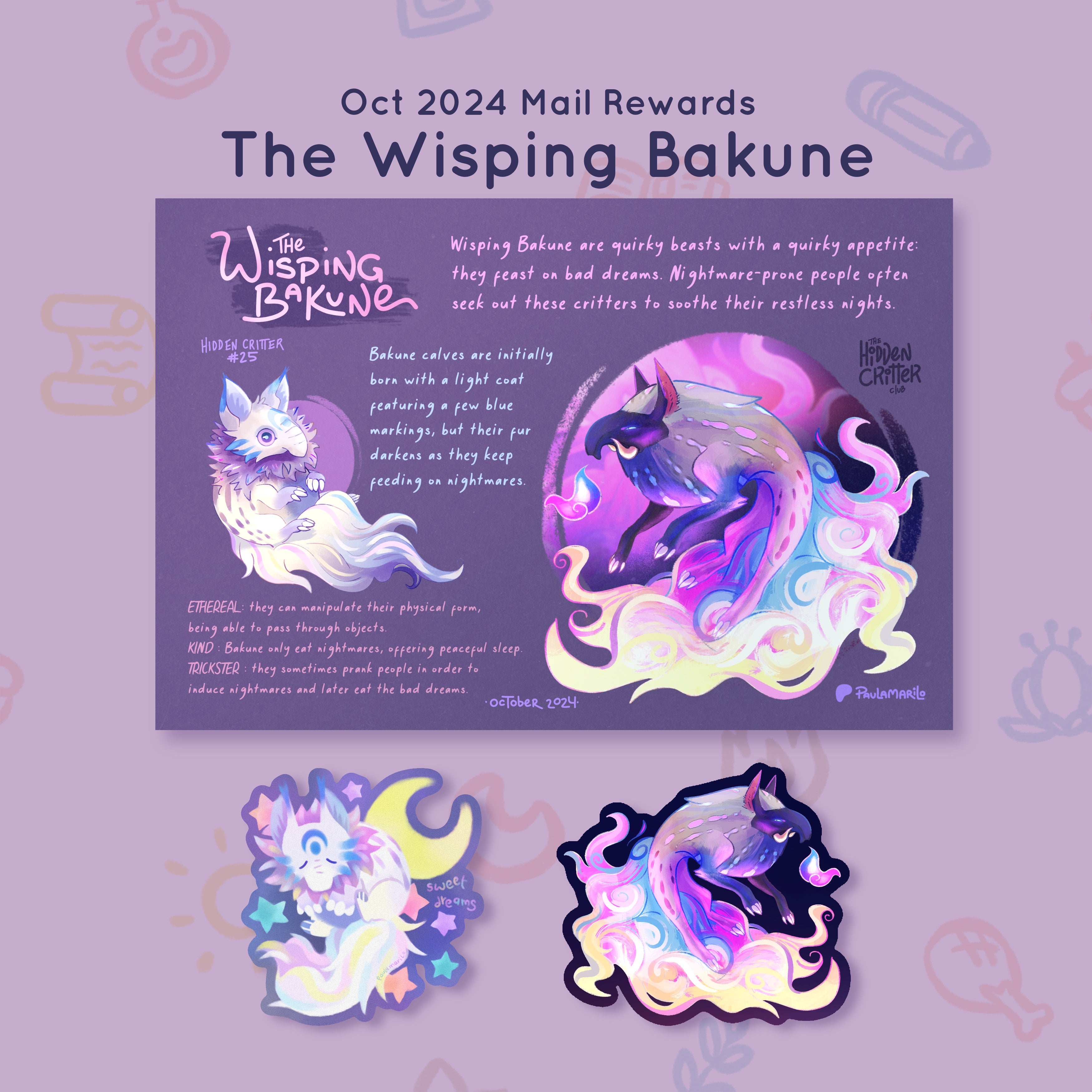 Critter #25 - Bakune Susurrante - Recompensas de Octubre de 2024