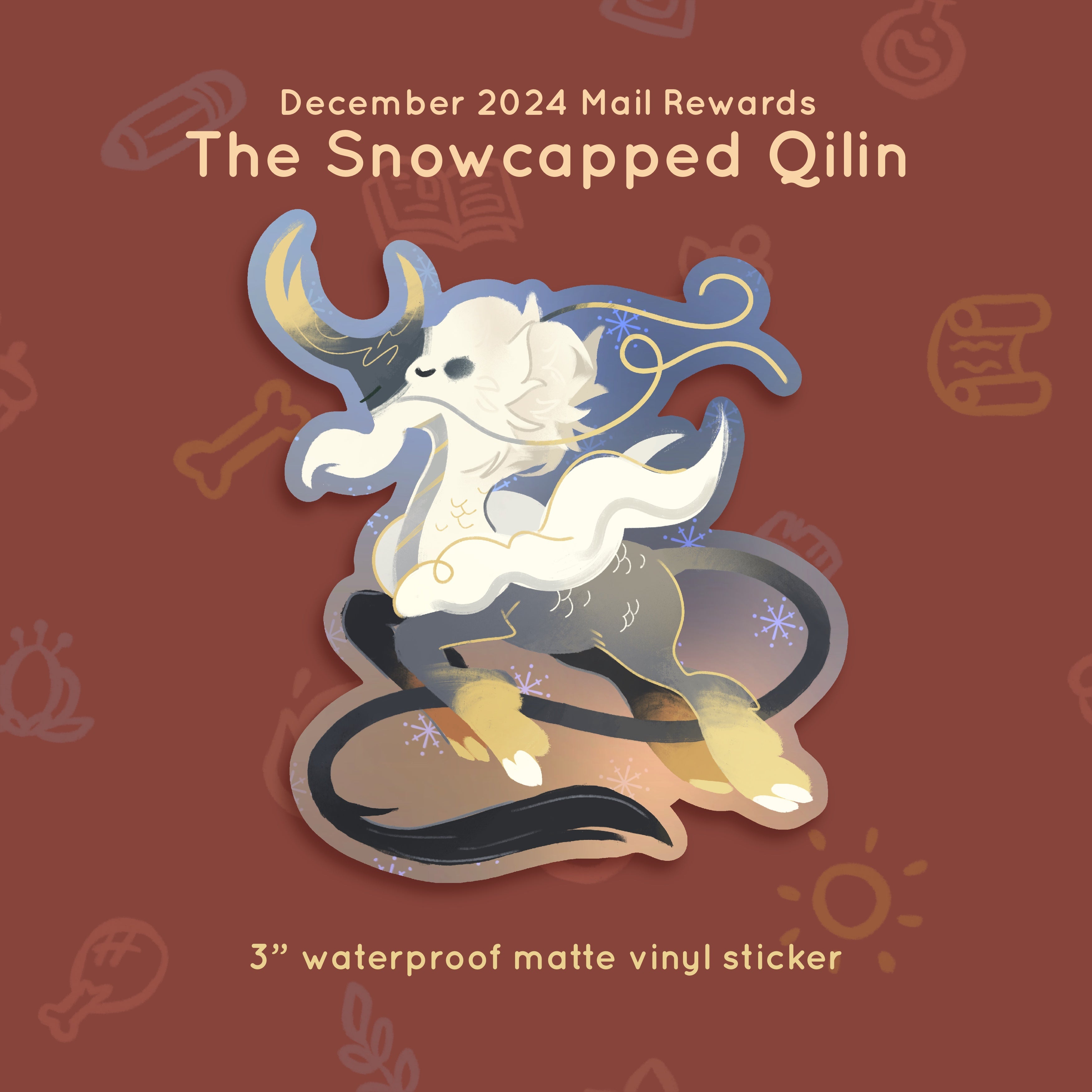 Criatura #27 - Qilin nevado - Recompensas de diciembre de 2024