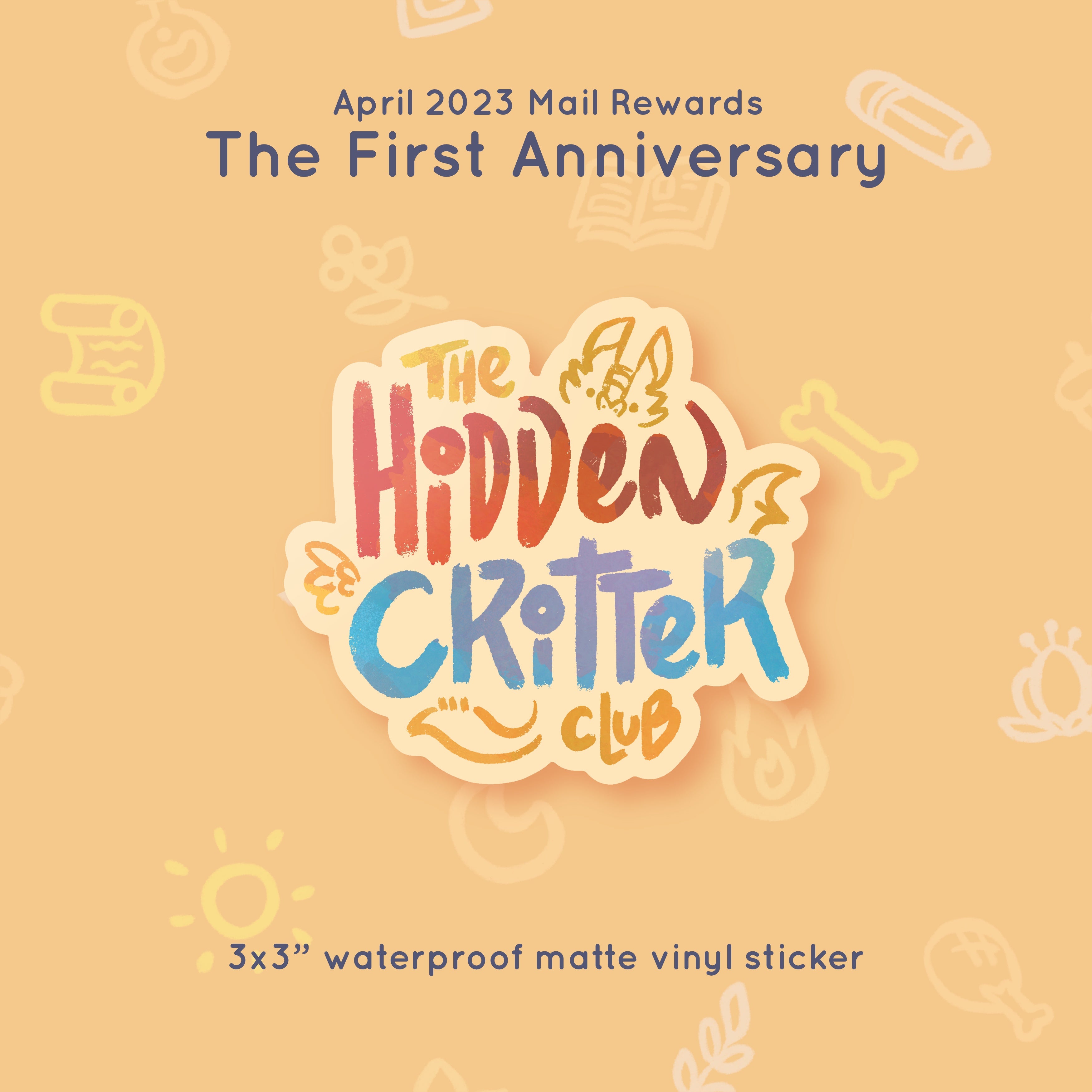 Hidden Critter Club Vinyl Sticker