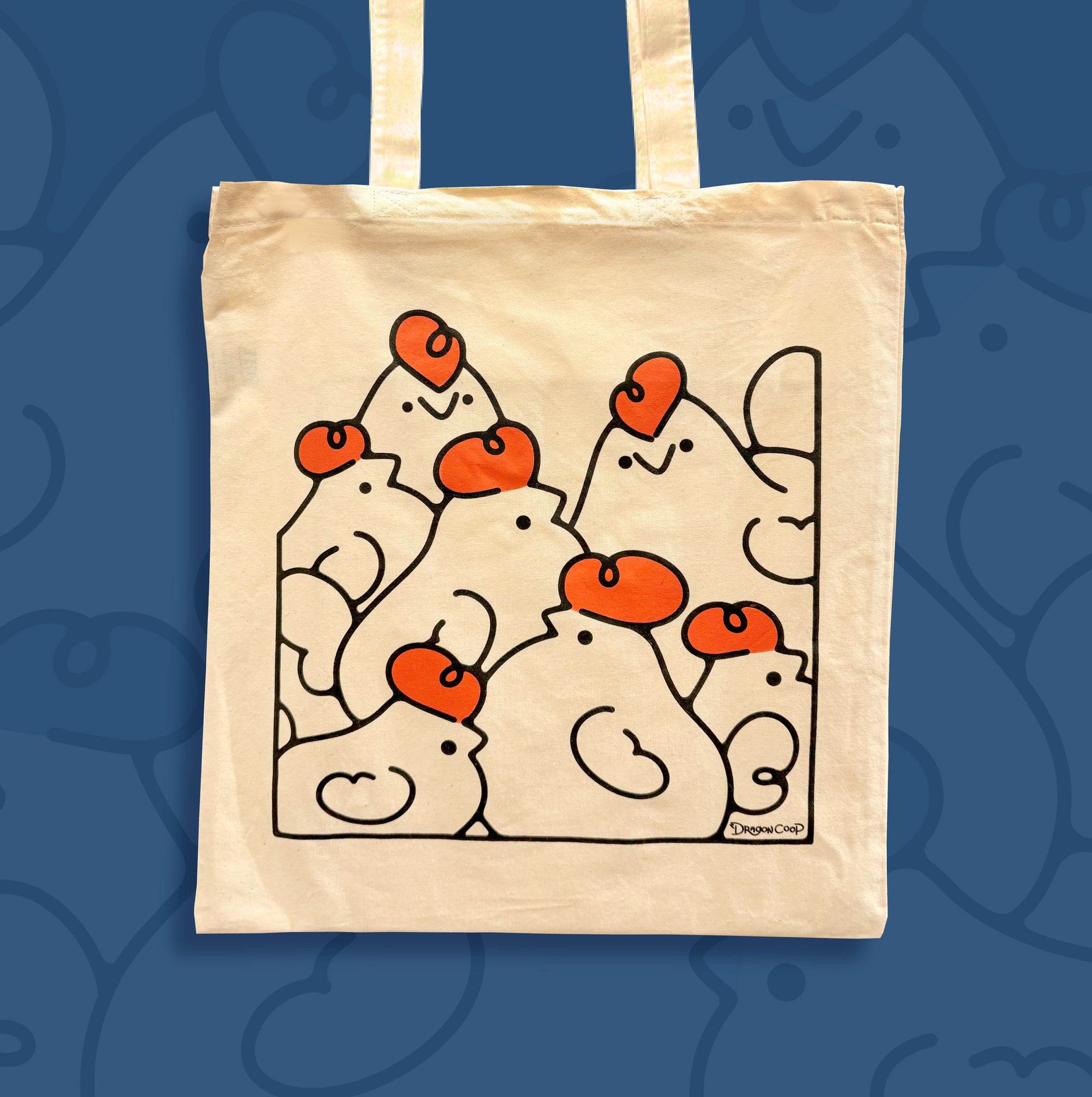 Chicken Flock Organic Cotton Tote Bag