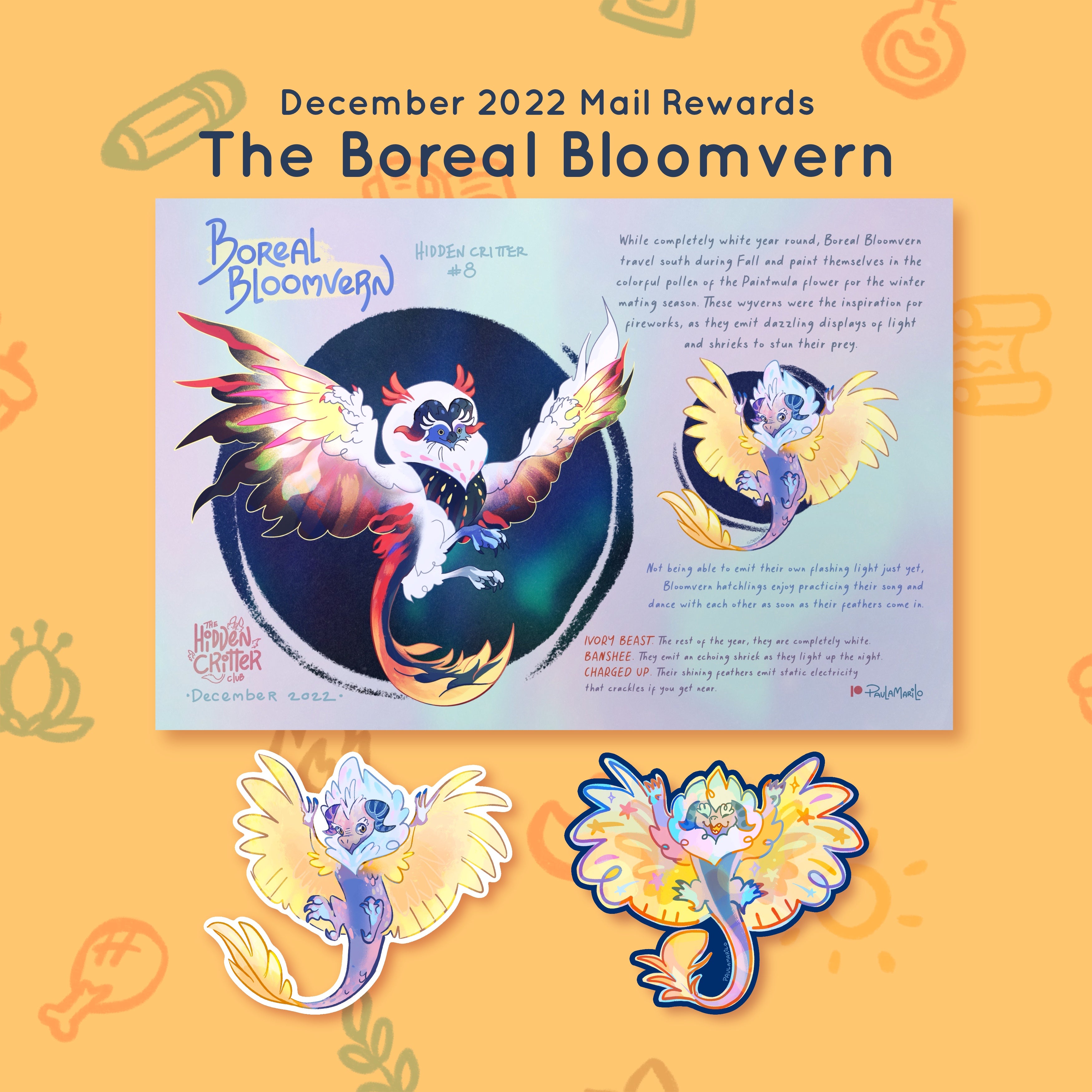 Criatura n.º 08 - Bloomvern Boreal - Recompensas de diciembre de 2022