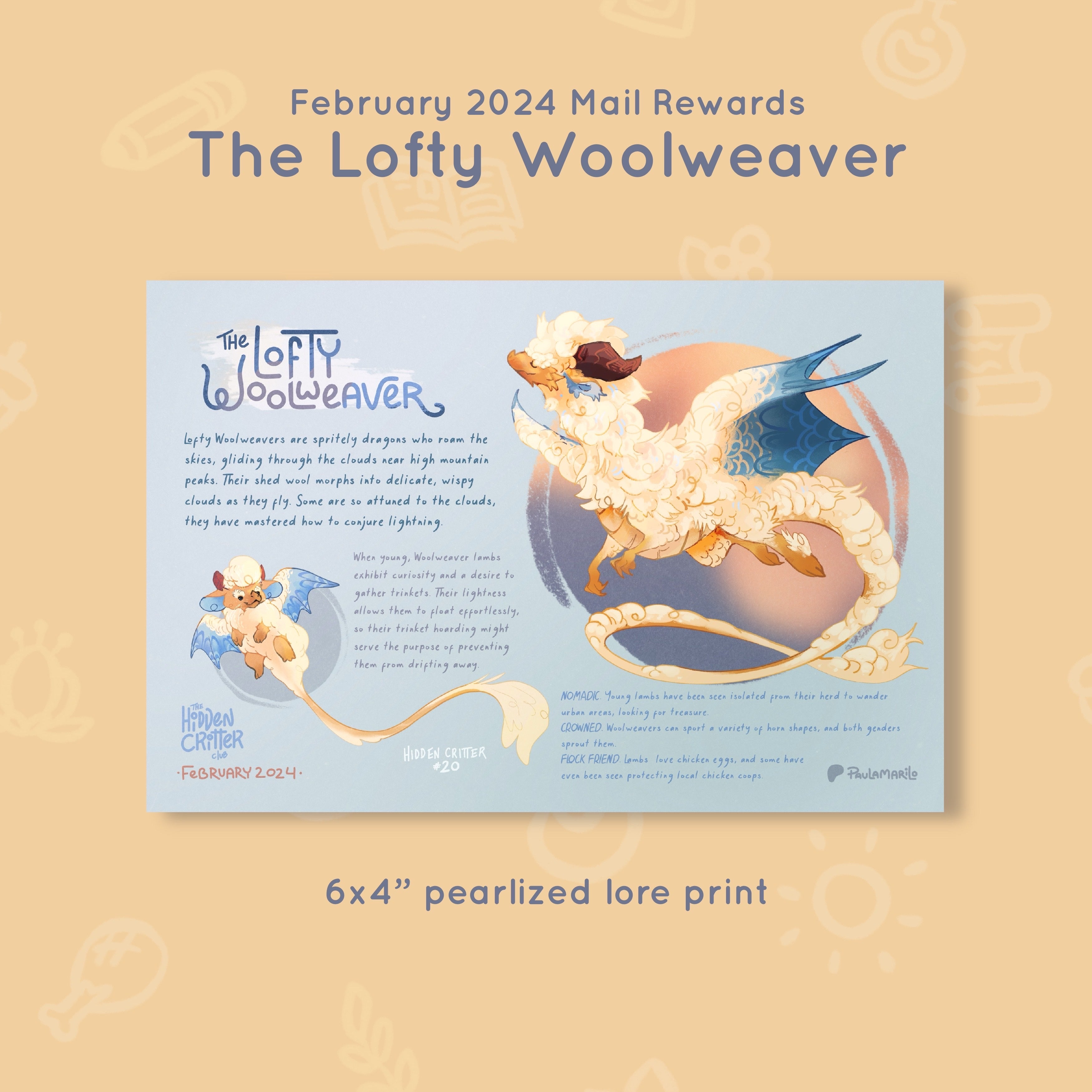 Critter #20 - Lofty Woolweaver - February 2024 Rewards