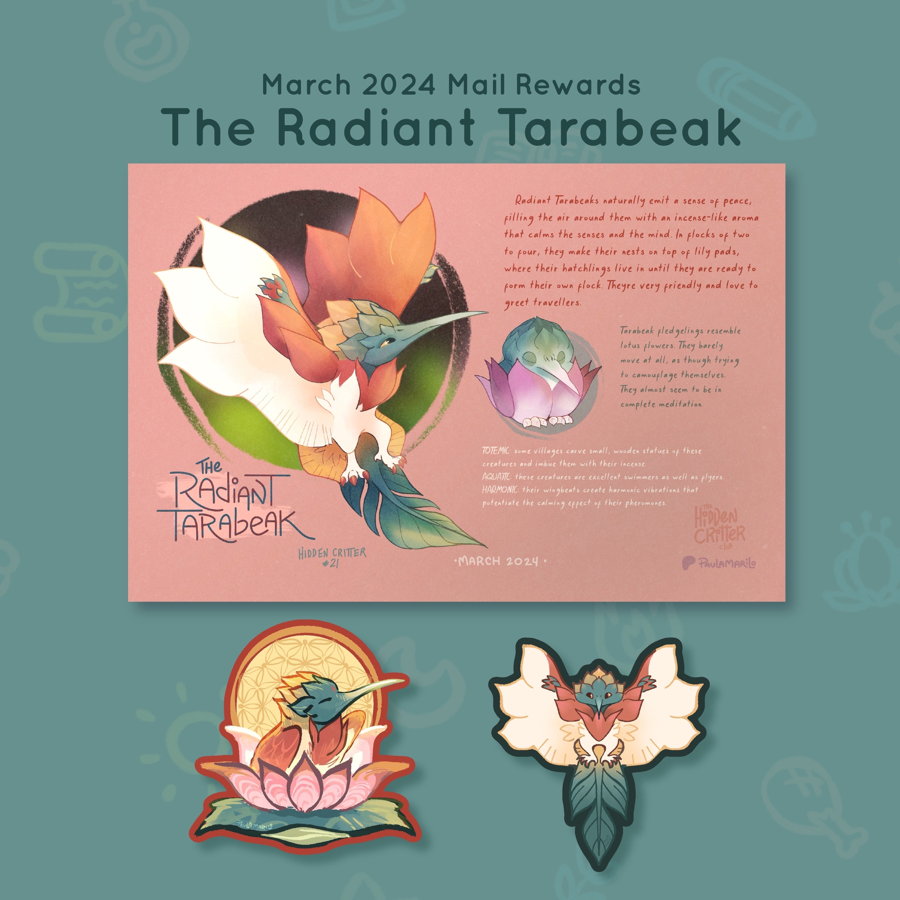 Critter #21 - Radiant Tarabeak - March 2024 Rewards