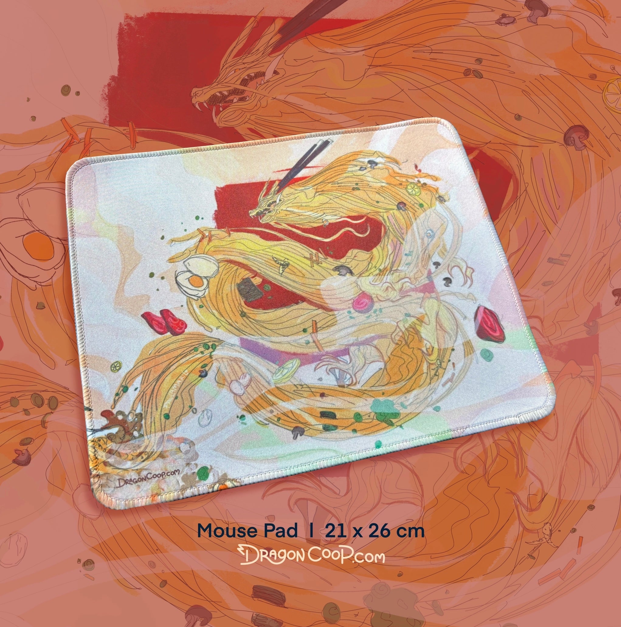 Ramen Dragon Mouse Pad