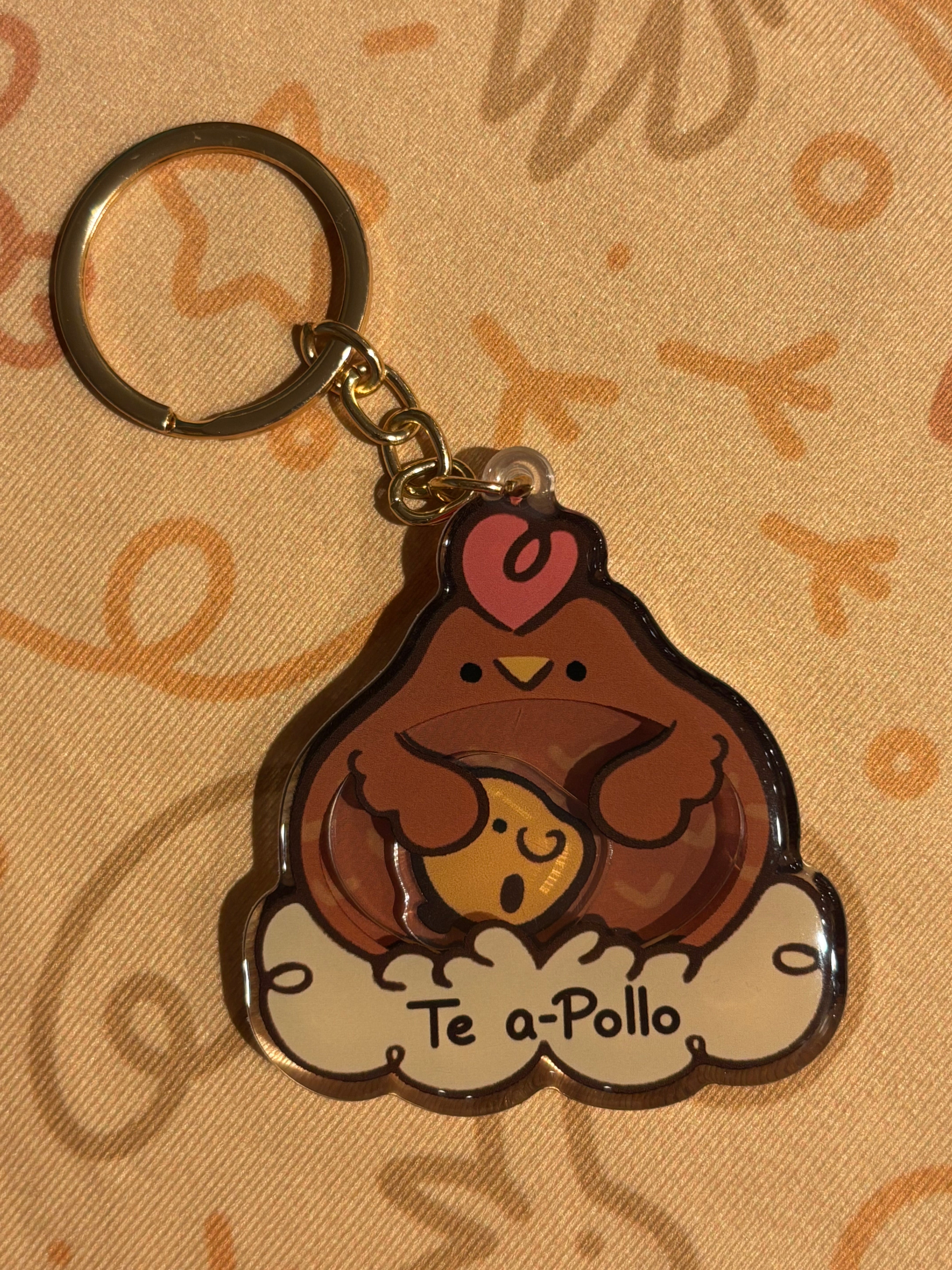 Te A-Pollo Chicken Shaker Keychain