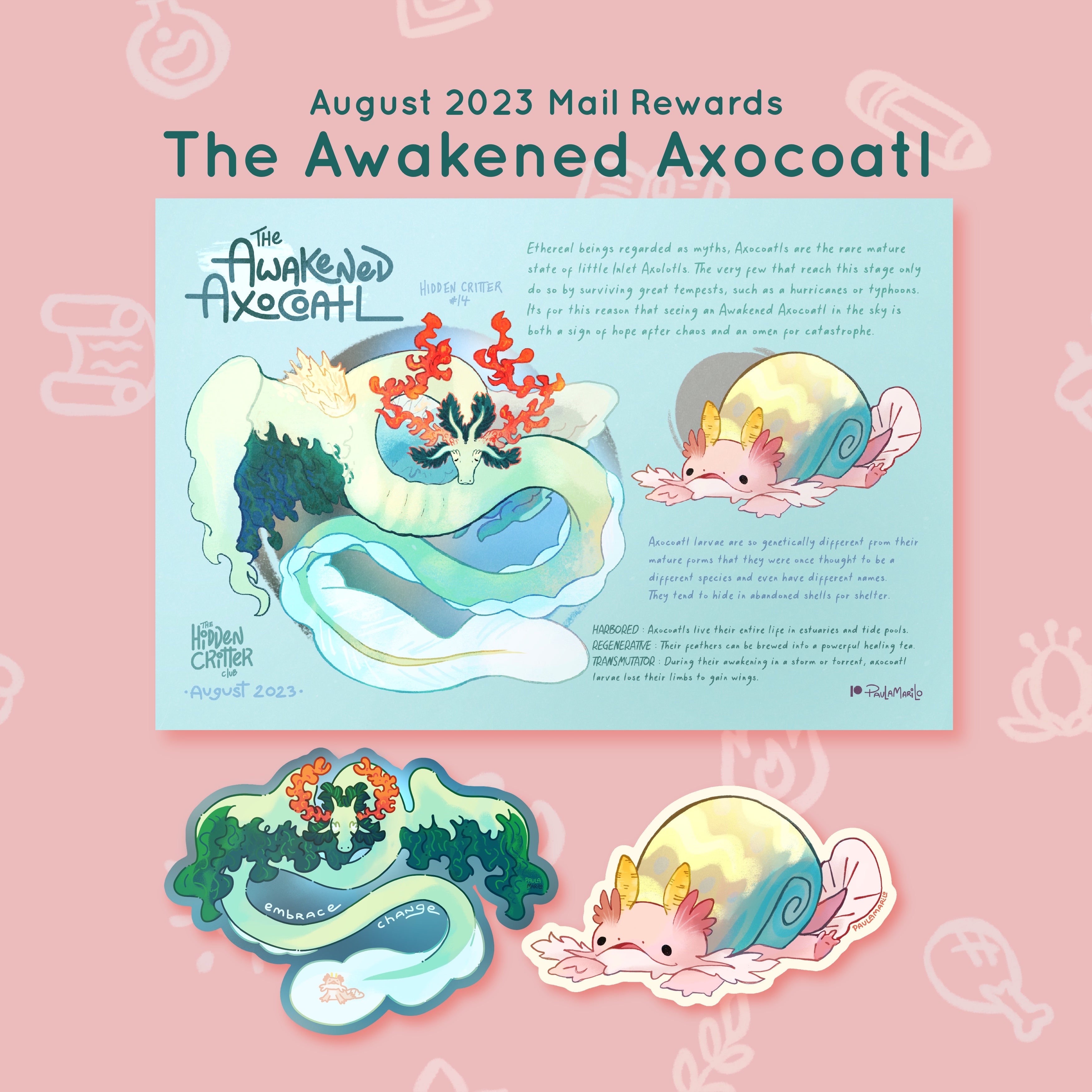 Critter n.º 14 - Axocoatl Despertado - Recompensas de agosto de 2023