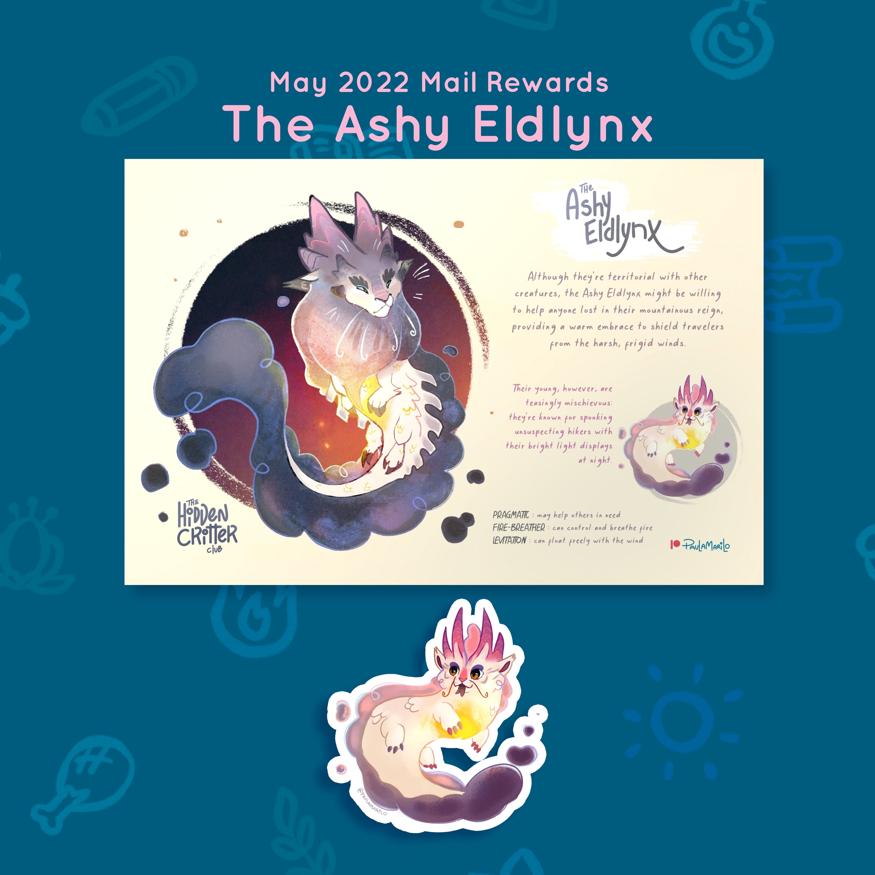 Bicho #01 - Lince Cenizo (Ashy Eldlynx) - Recompensas de mayo de 2022