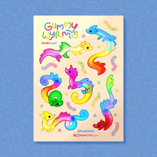 Gummy Wyrms Vinyl Sticker Sheet