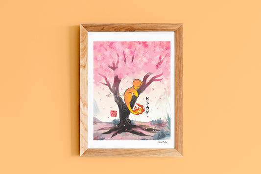 Sakura Charmander Art Print
