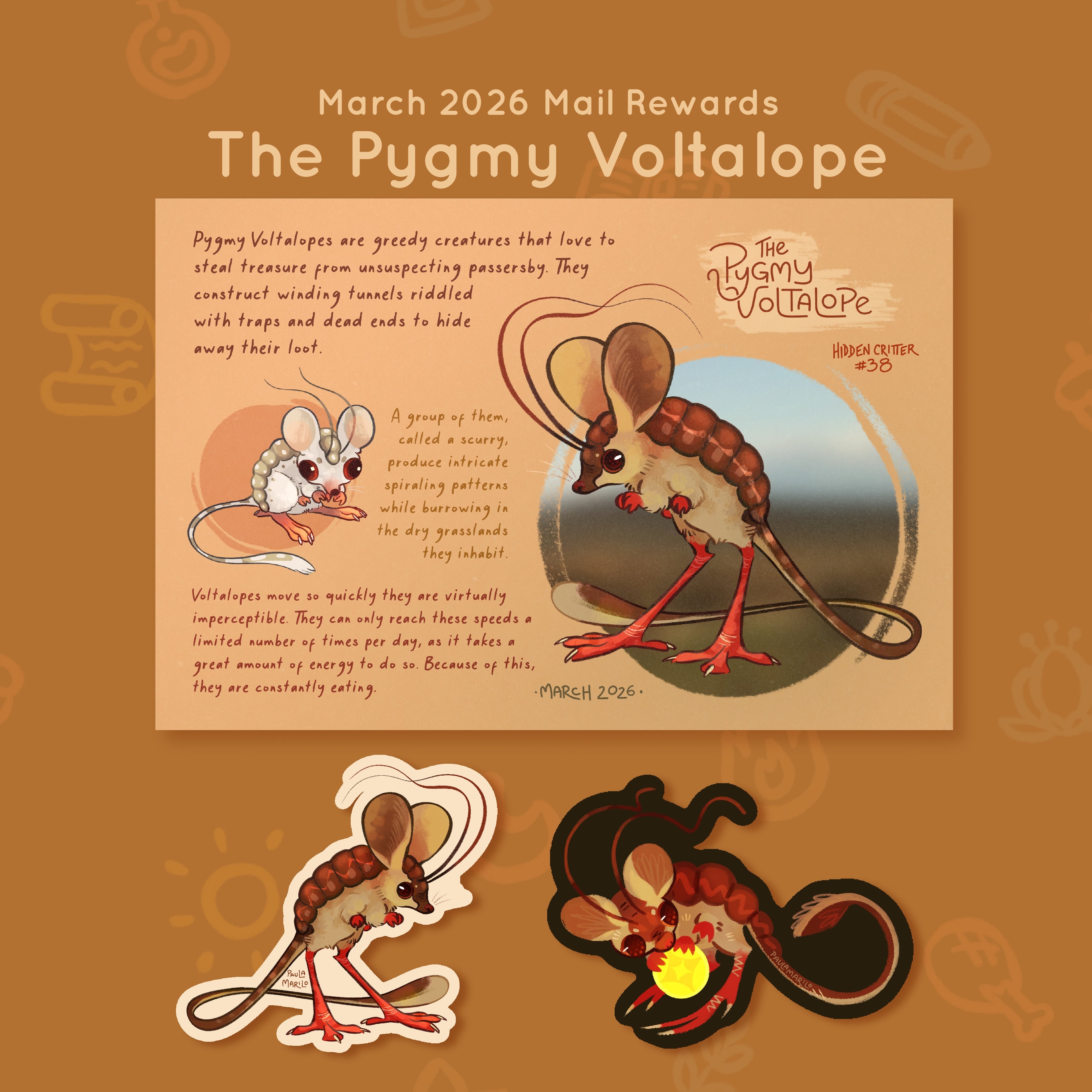 Critter n.º 30 - Skipping Mossray - Recompensas de marzo de 2025