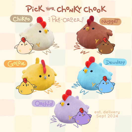 Chonky Chook Plush with Enamel Pin