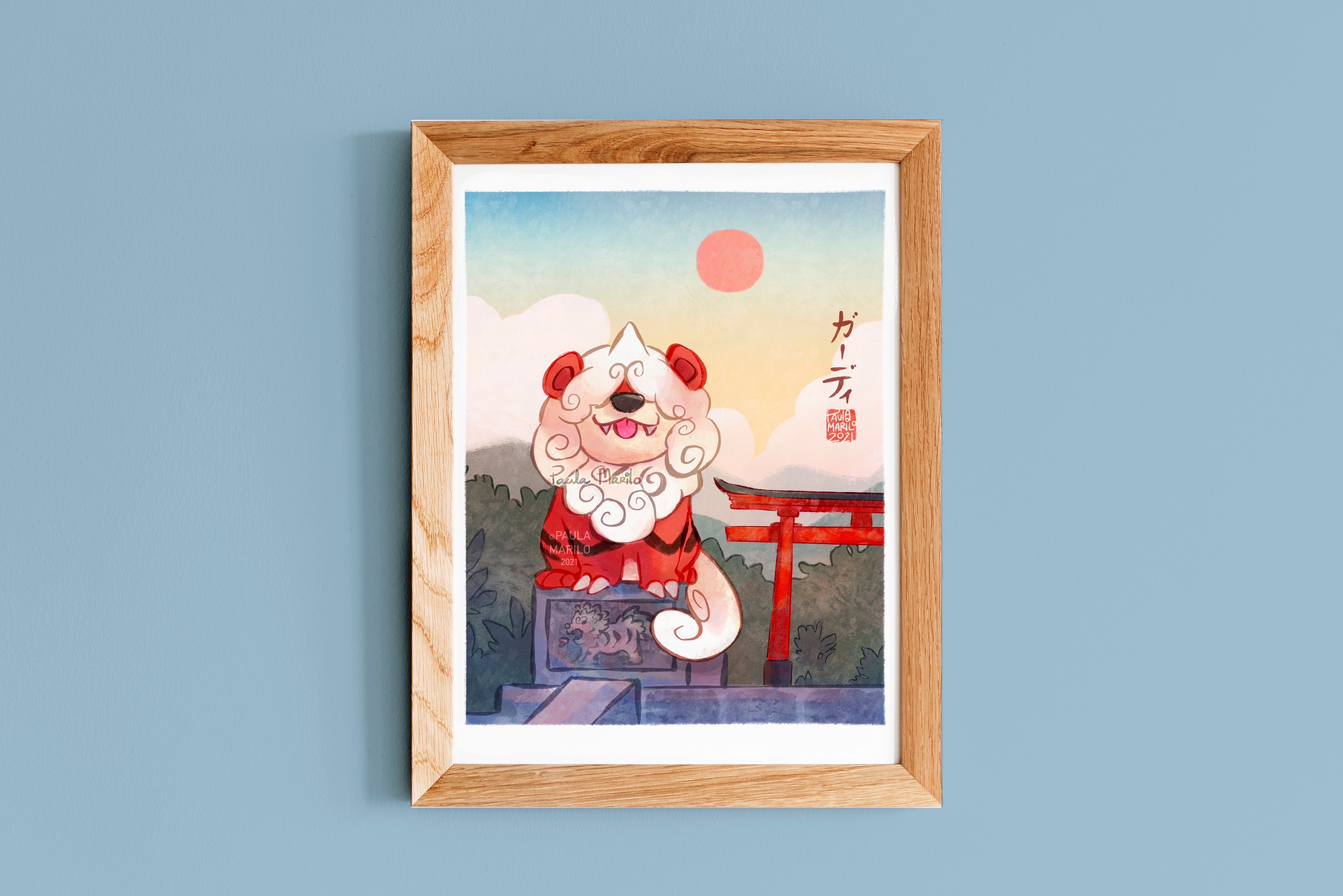 Hisuian Growlithe Art Print