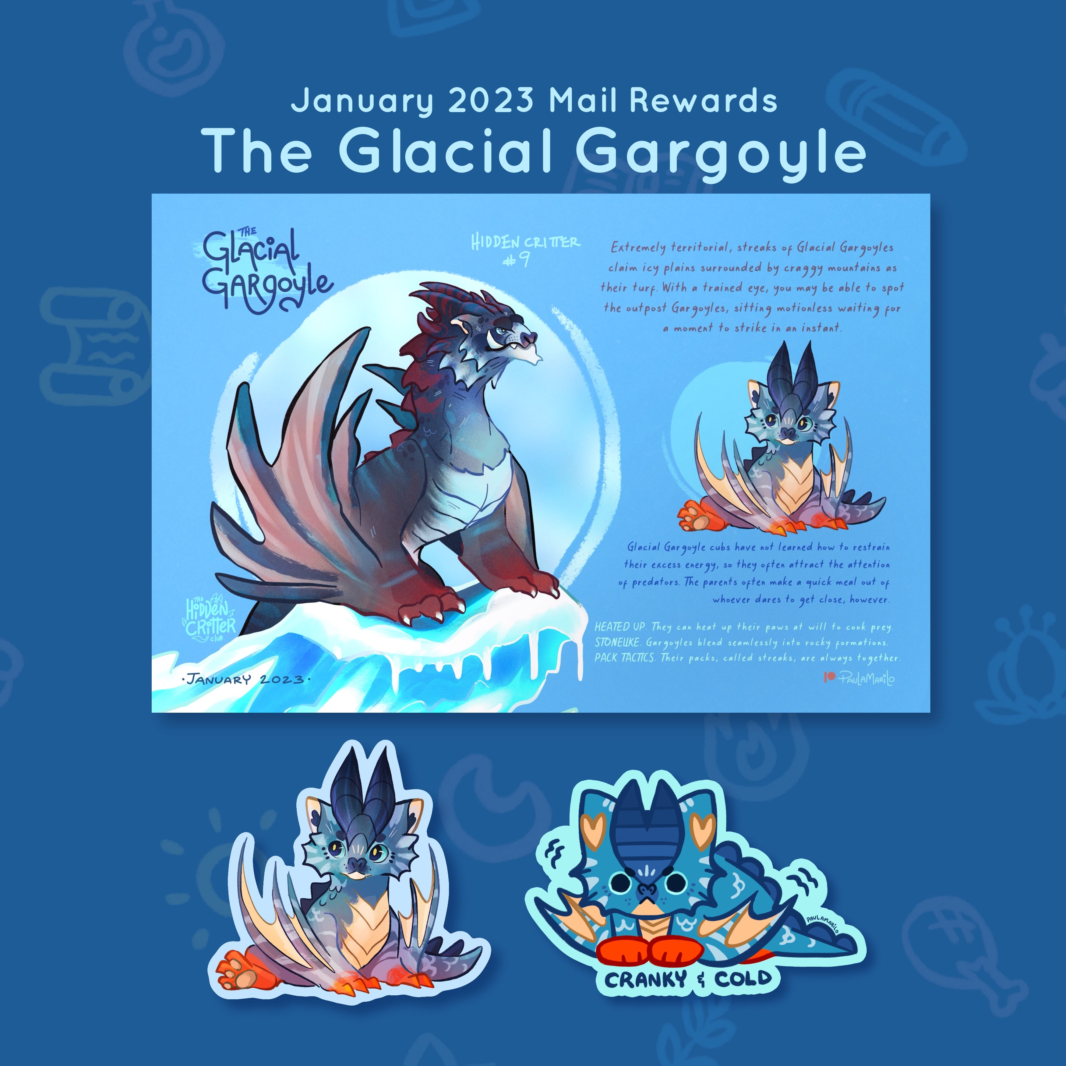 Bicho #09 - Gárgola Glacial - Recompensas de enero de 2023