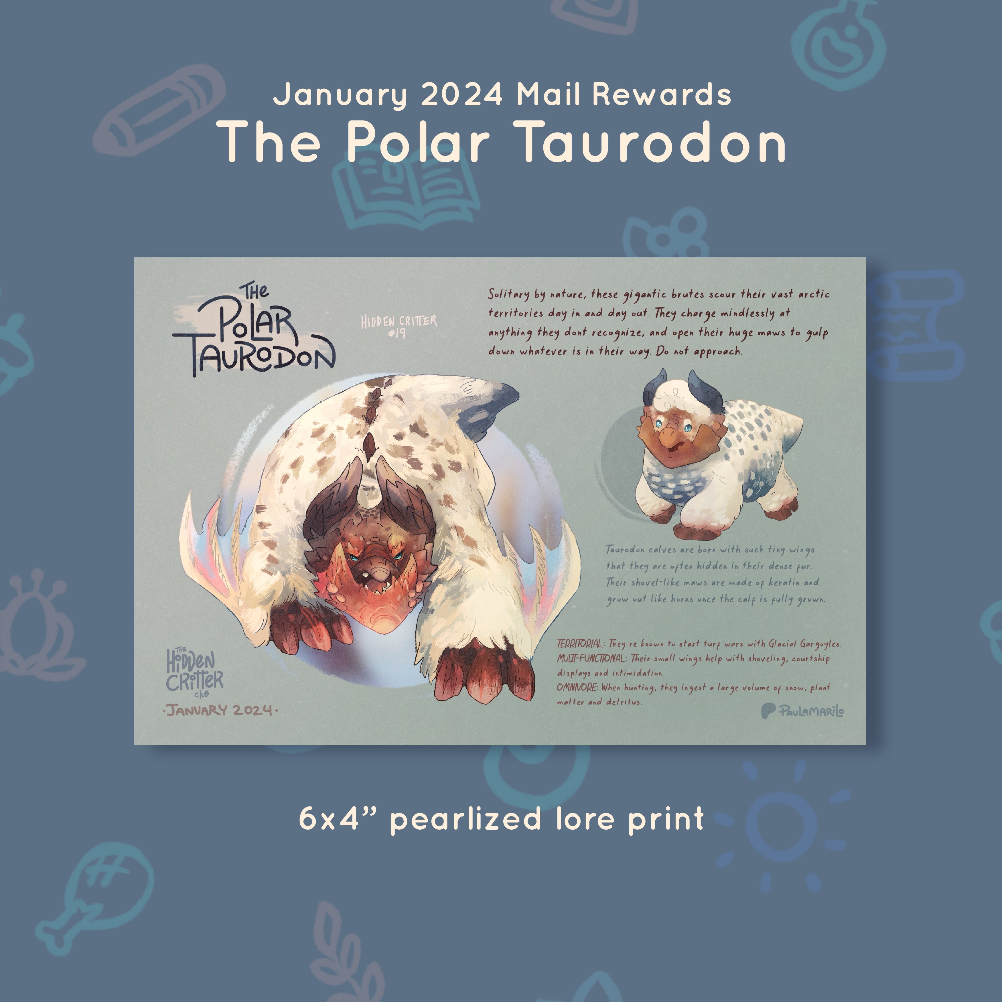Critter #19 - Polar Taurodon - January 2024 Rewards