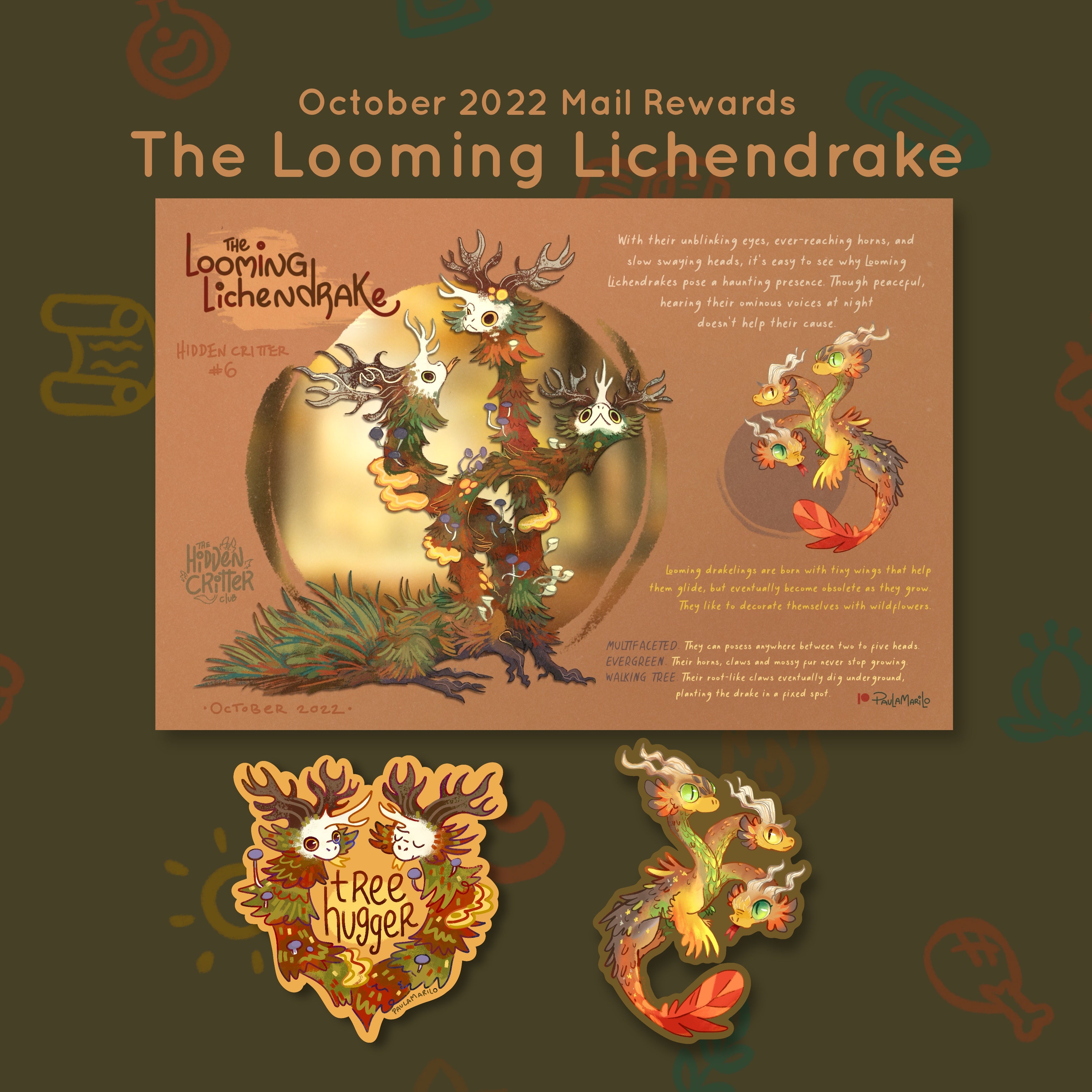 Criatura n.º 06 - Lichensaurio Amenazador - Recompensas de octubre de 2022