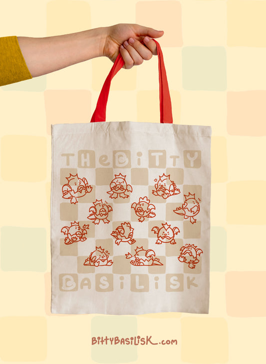 Bitty Basilisk Organic Cotton Reusable Tote Bag