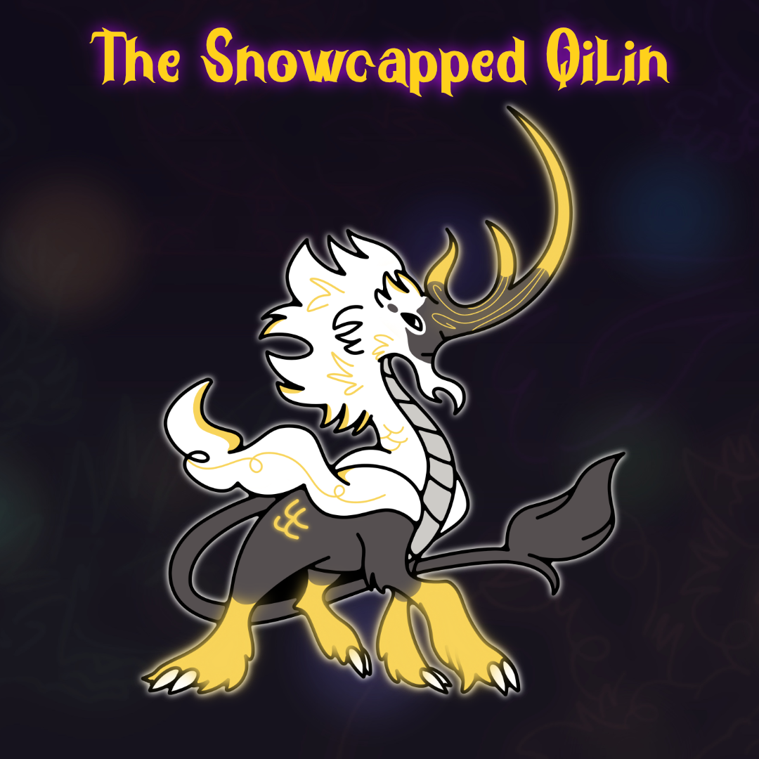 Pin Esmaltado Luminoso Qilin Nevado