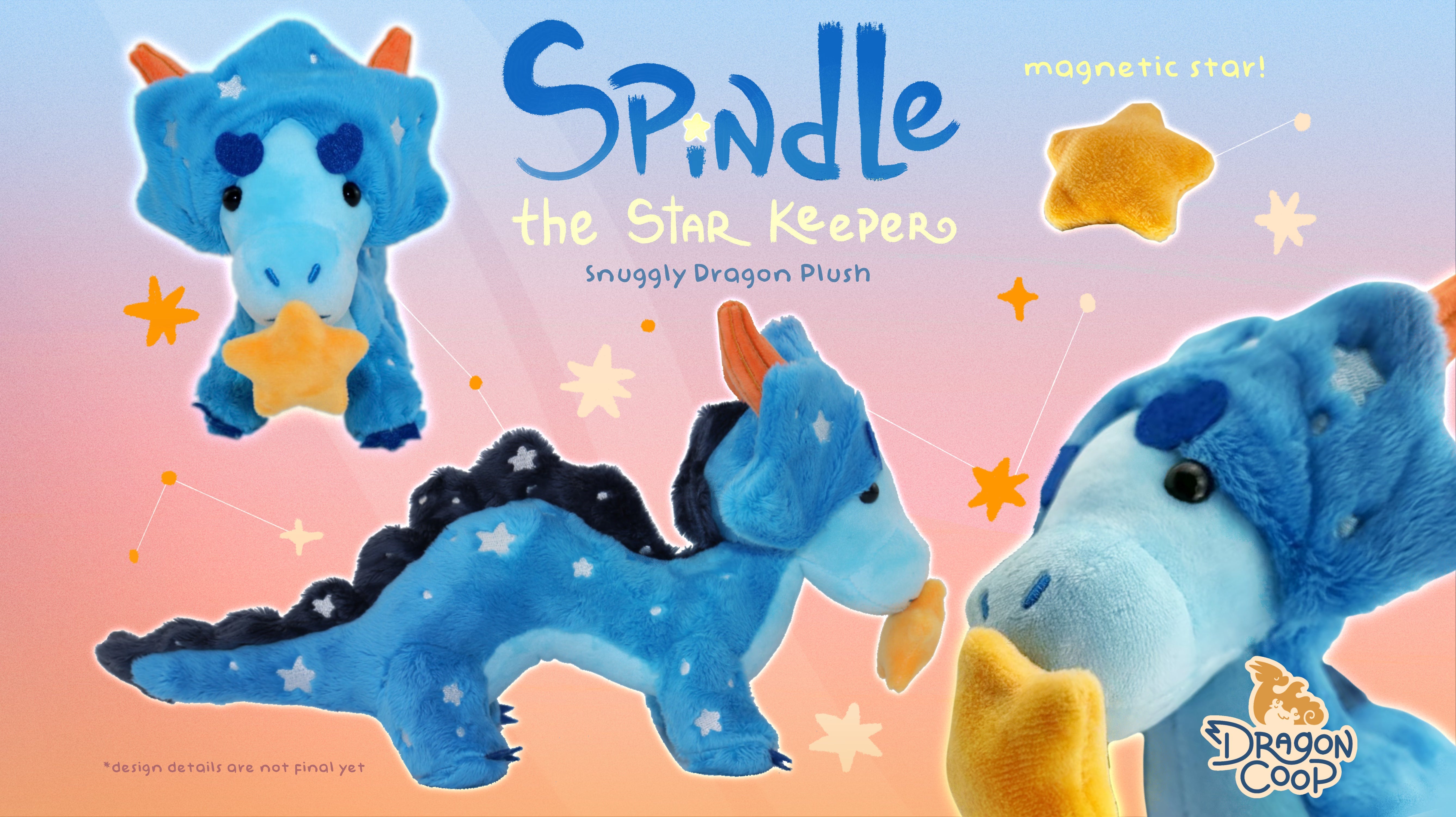 Spindle the Star Dragon Plush Just Launched on BackerKit! 🌟🔥🐉