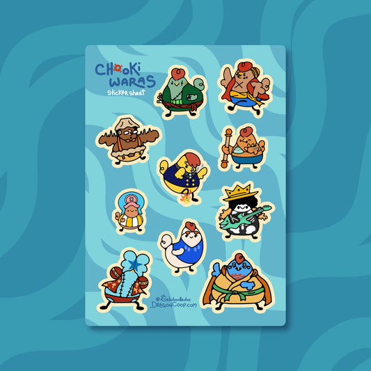 Chookiwaras Vinyl Sticker Sheet