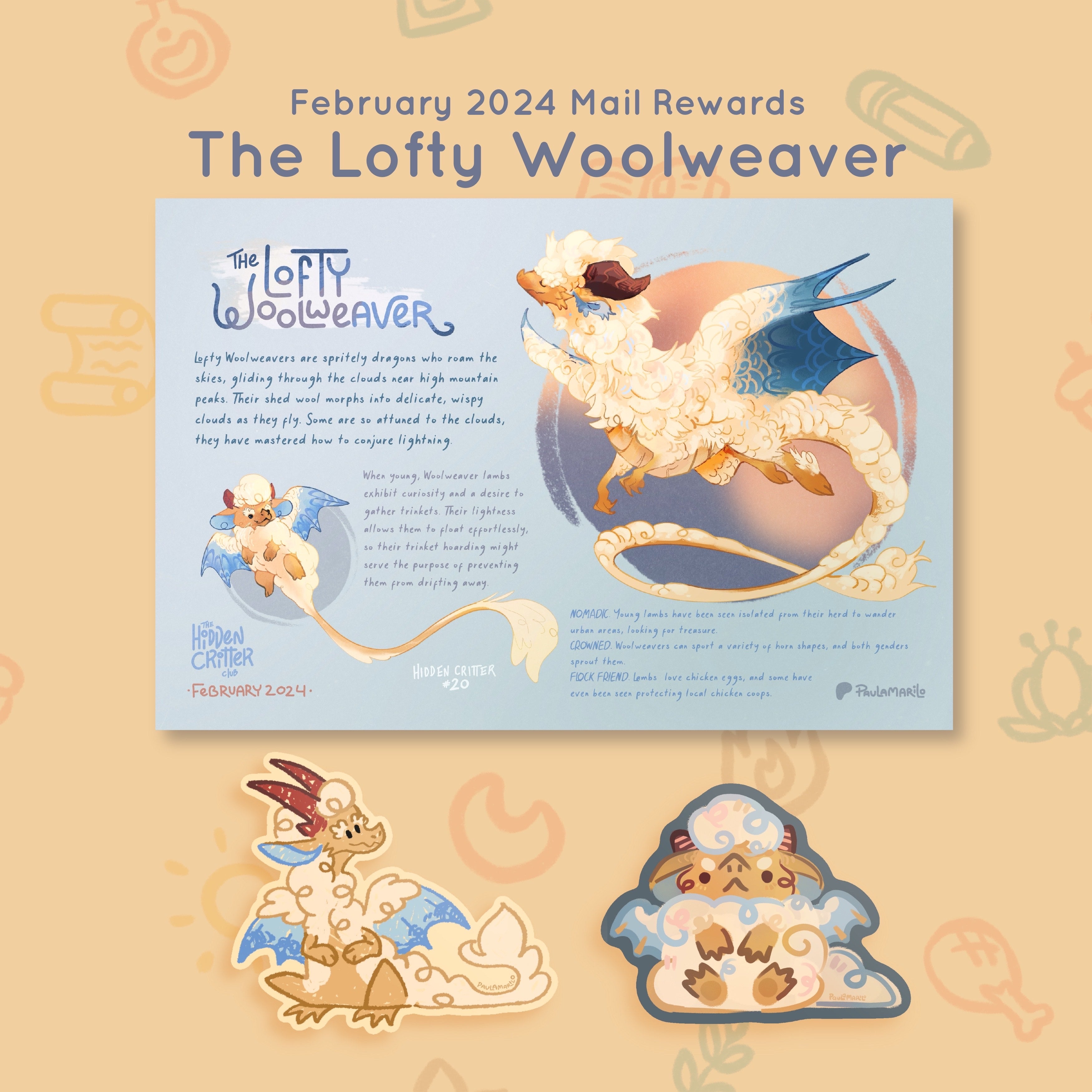 Critter #20 - Lofty Woolweaver - February 2024 Rewards