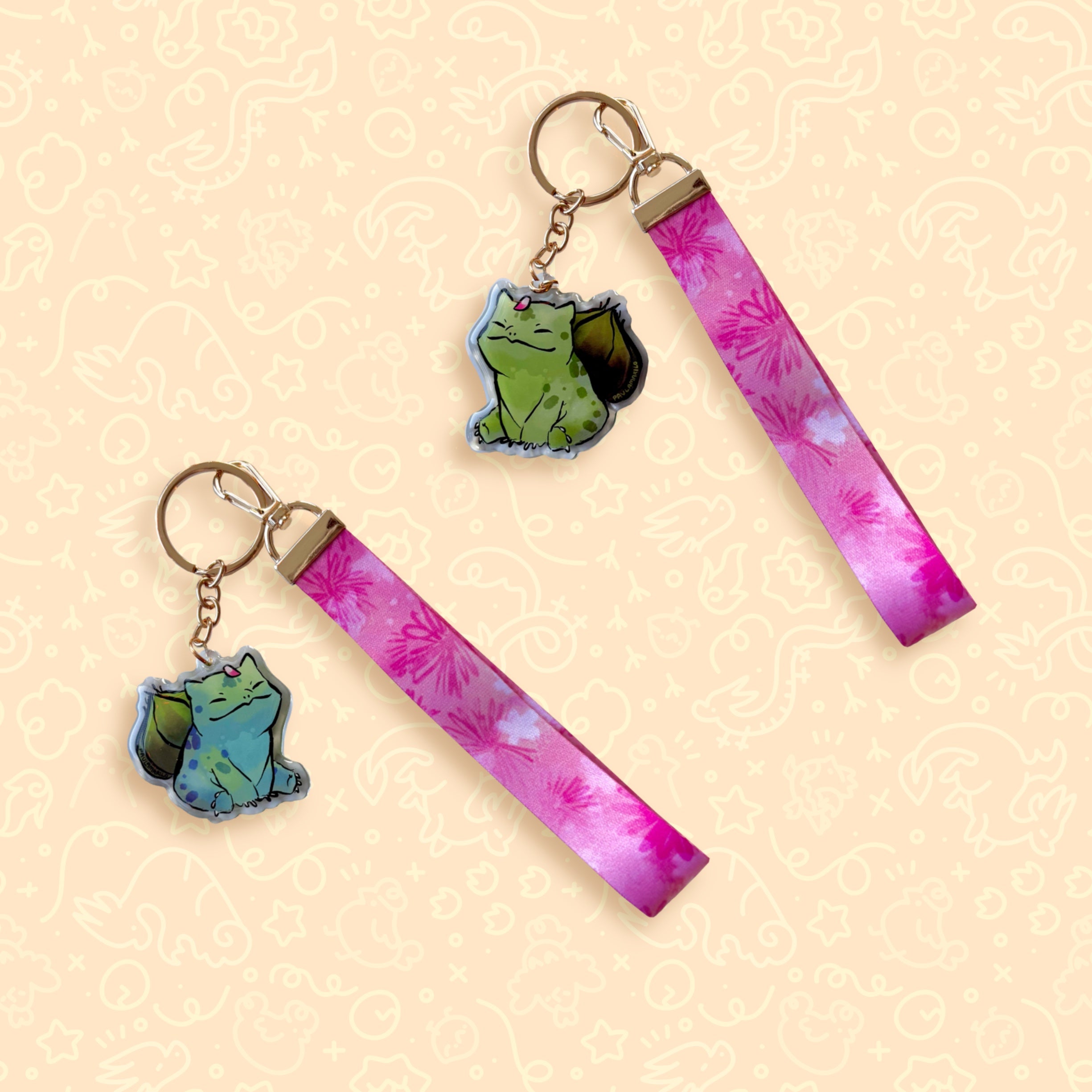 Sakura Shower Lanyard Keychain