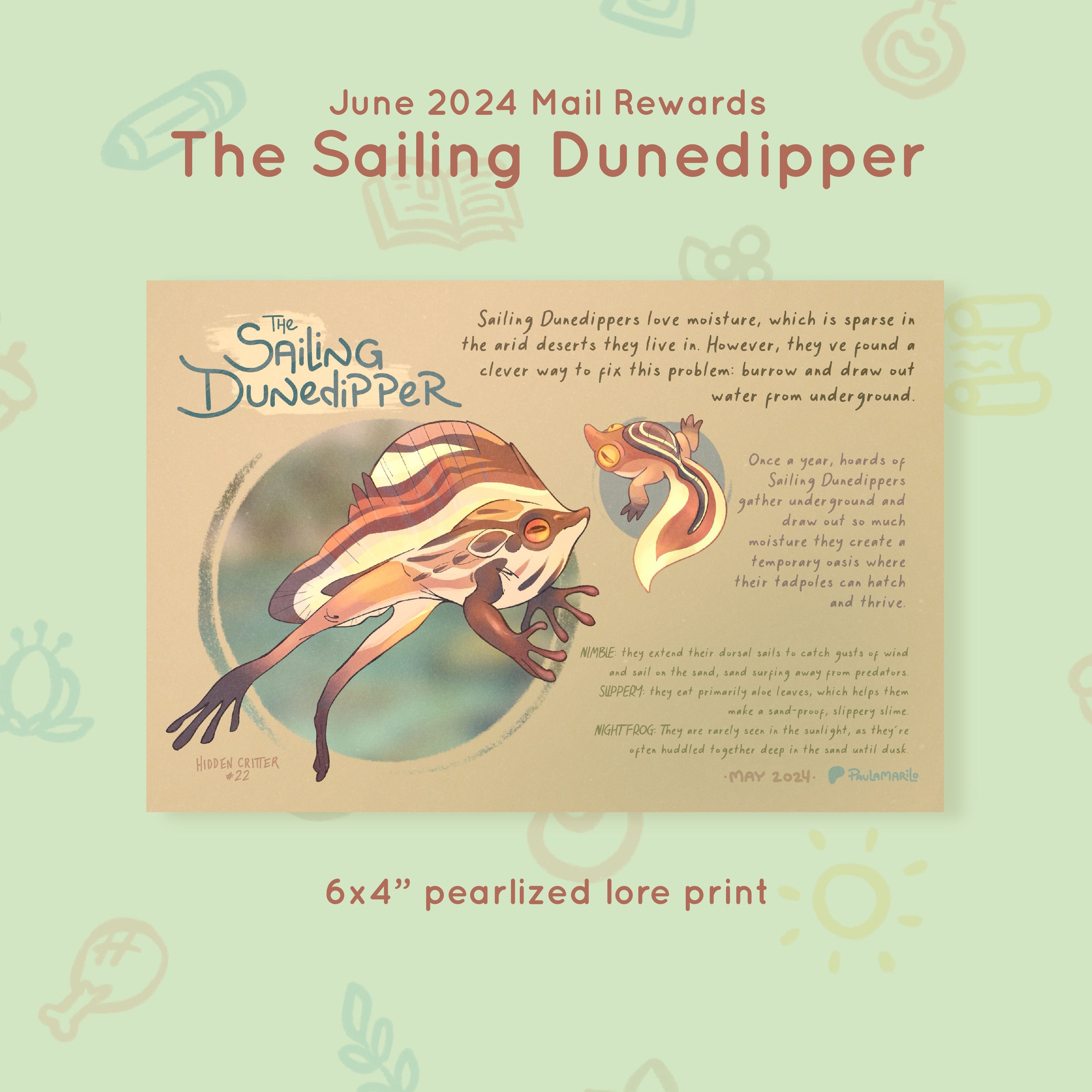 Critter #22 - Sailing Dunedipper - June 2024 Rewards
