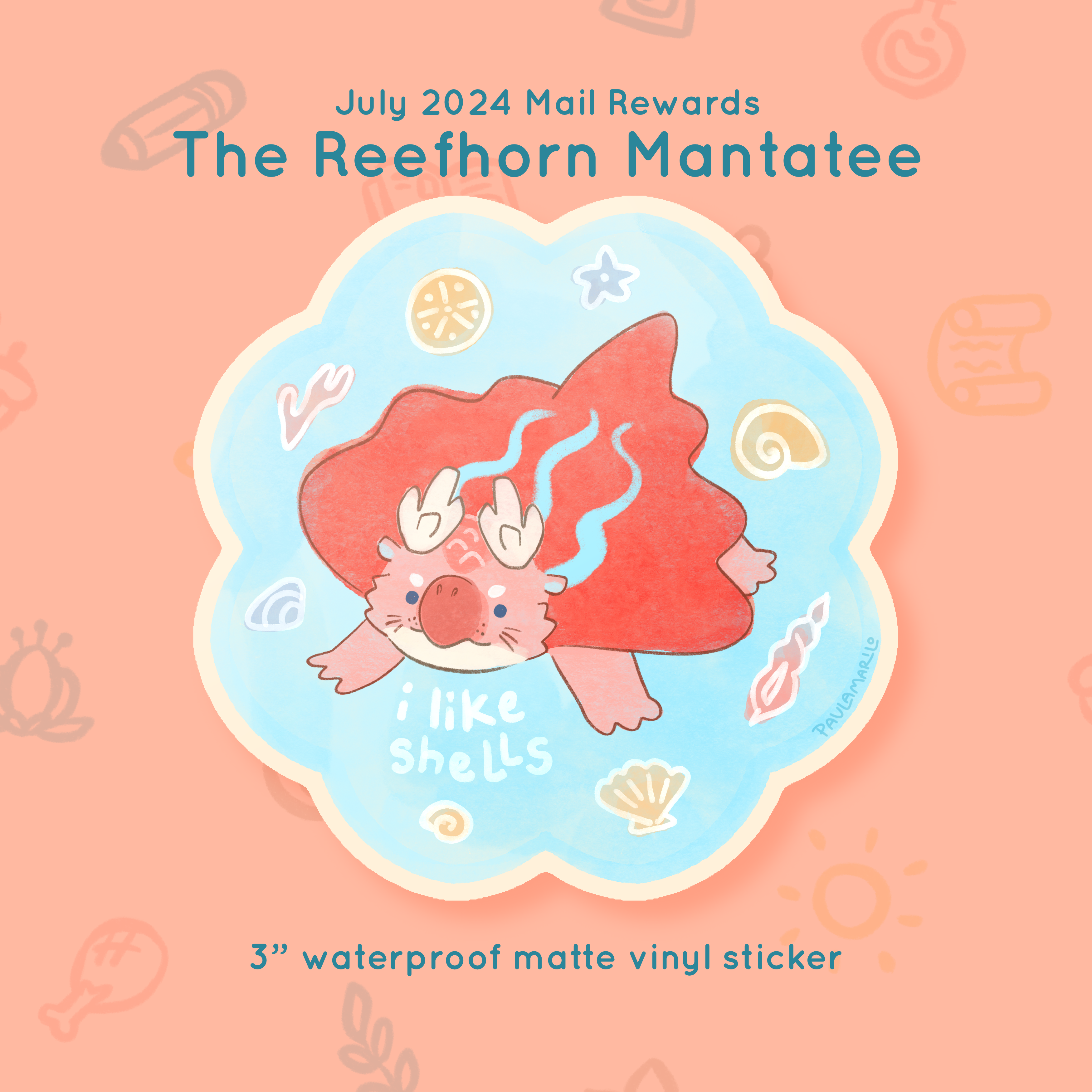 Critter #23 - Reefhorn Mantatee - July 2024 Rewards