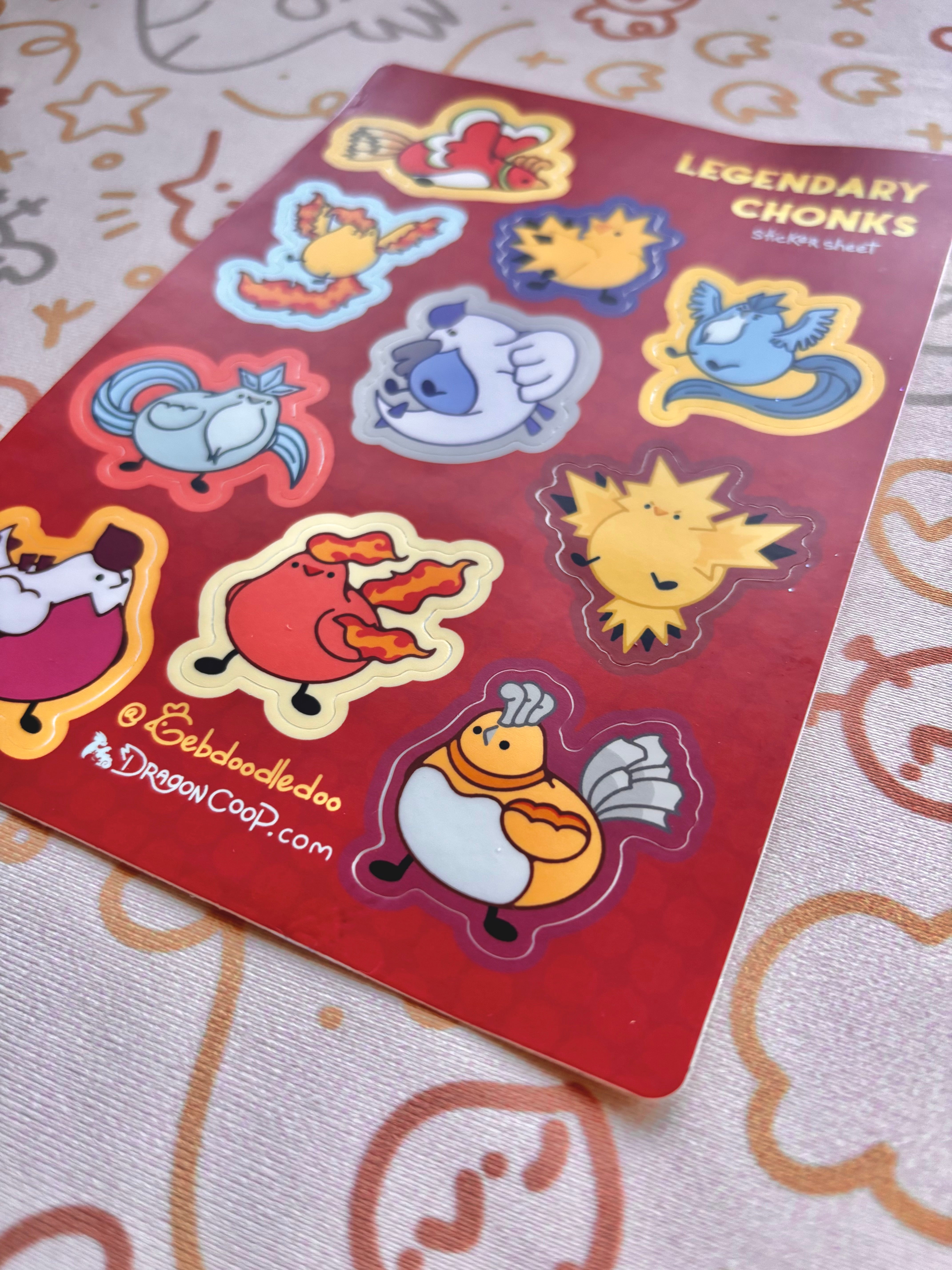 Legendary Chonks Vinyl Sticker Sheet