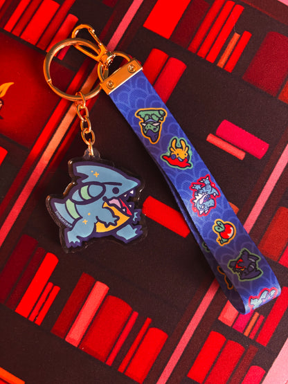 Dragon Type Babies Lanyard Keychain