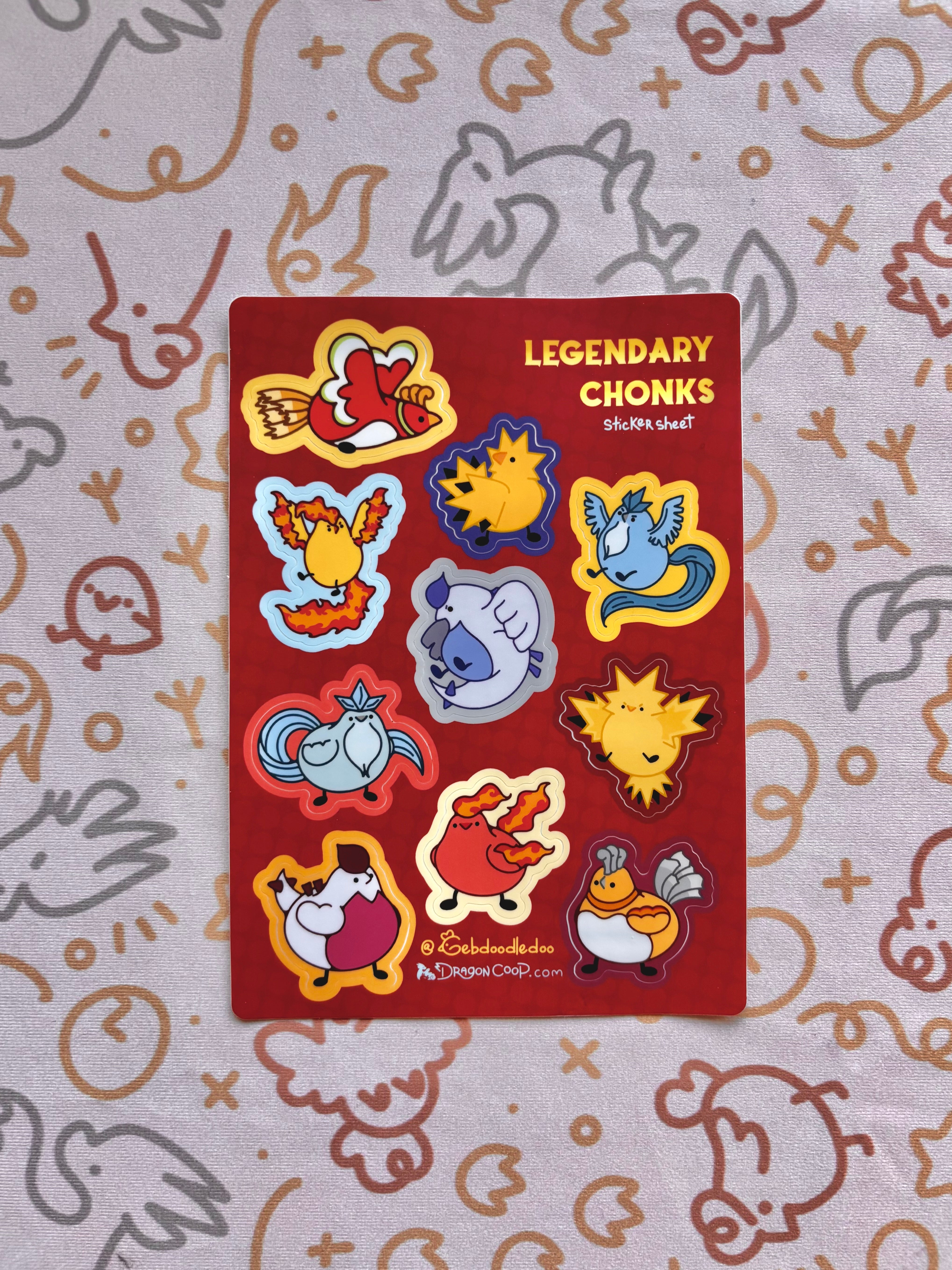 Legendary Chonks Vinyl Sticker Sheet