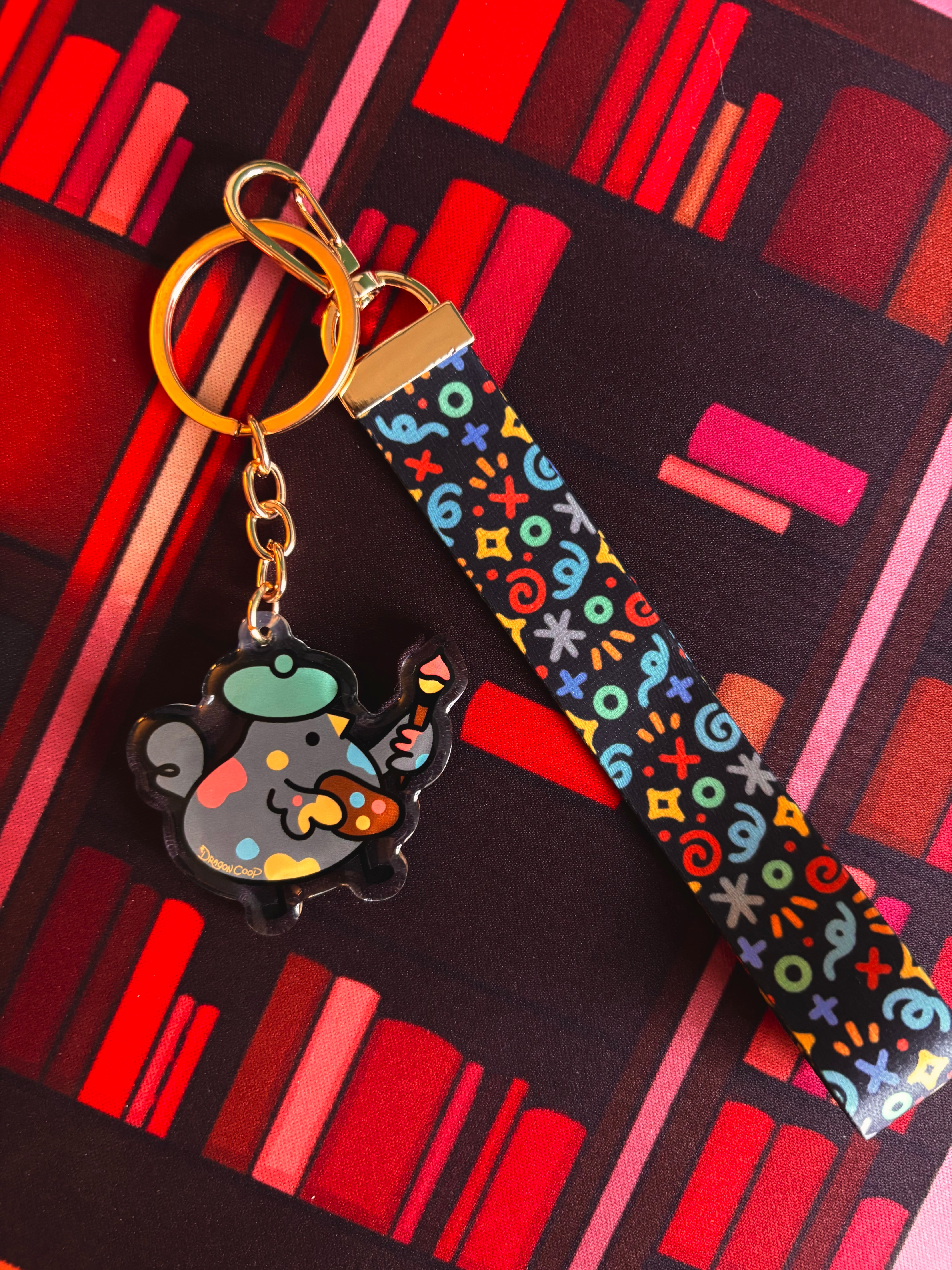 Peckasso Lanyard Keychain