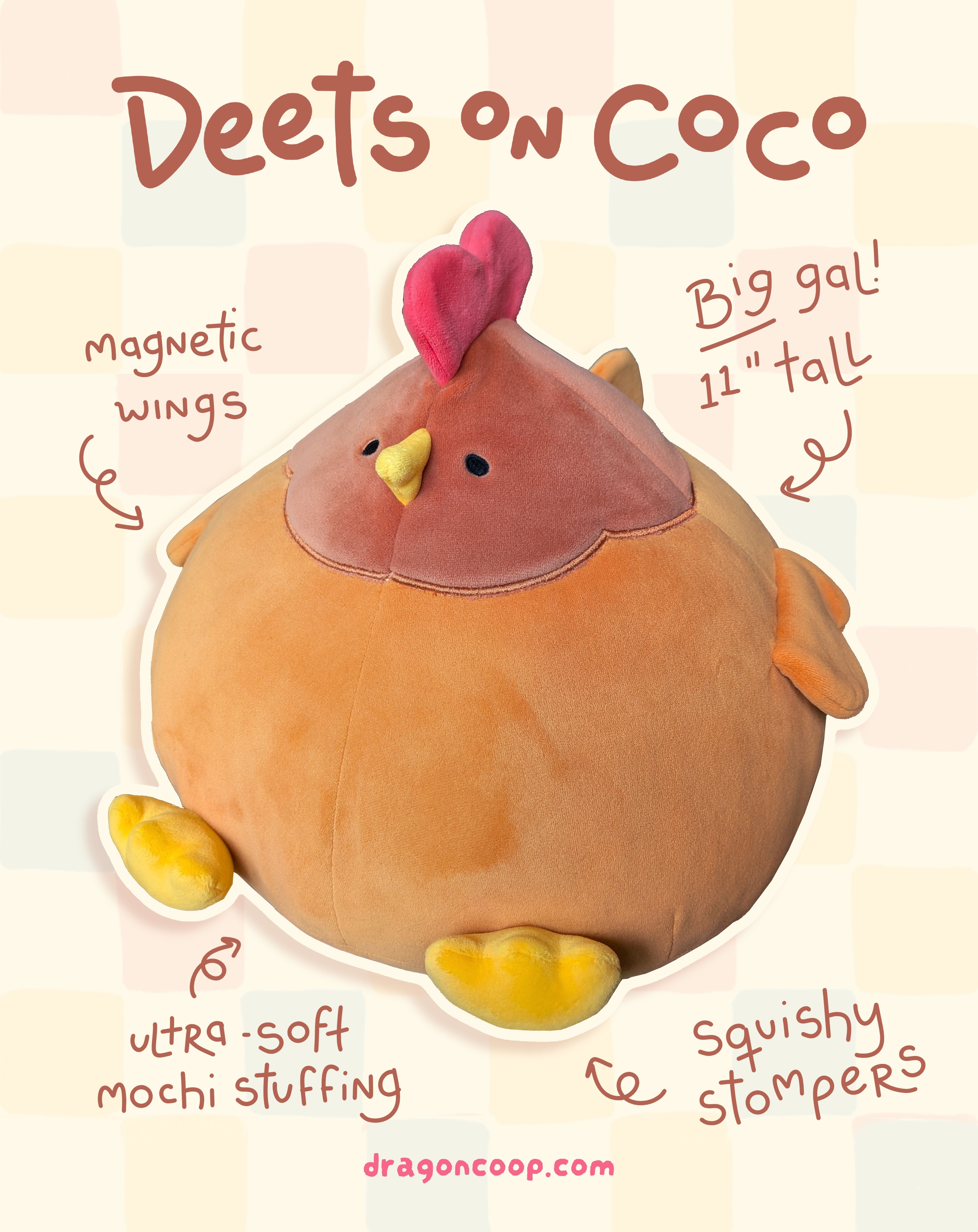 Coco the Giant Chonky Chook Plush Art Toy