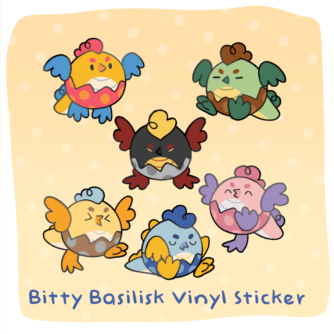 Bitty Basilisk Vinyl Sticker