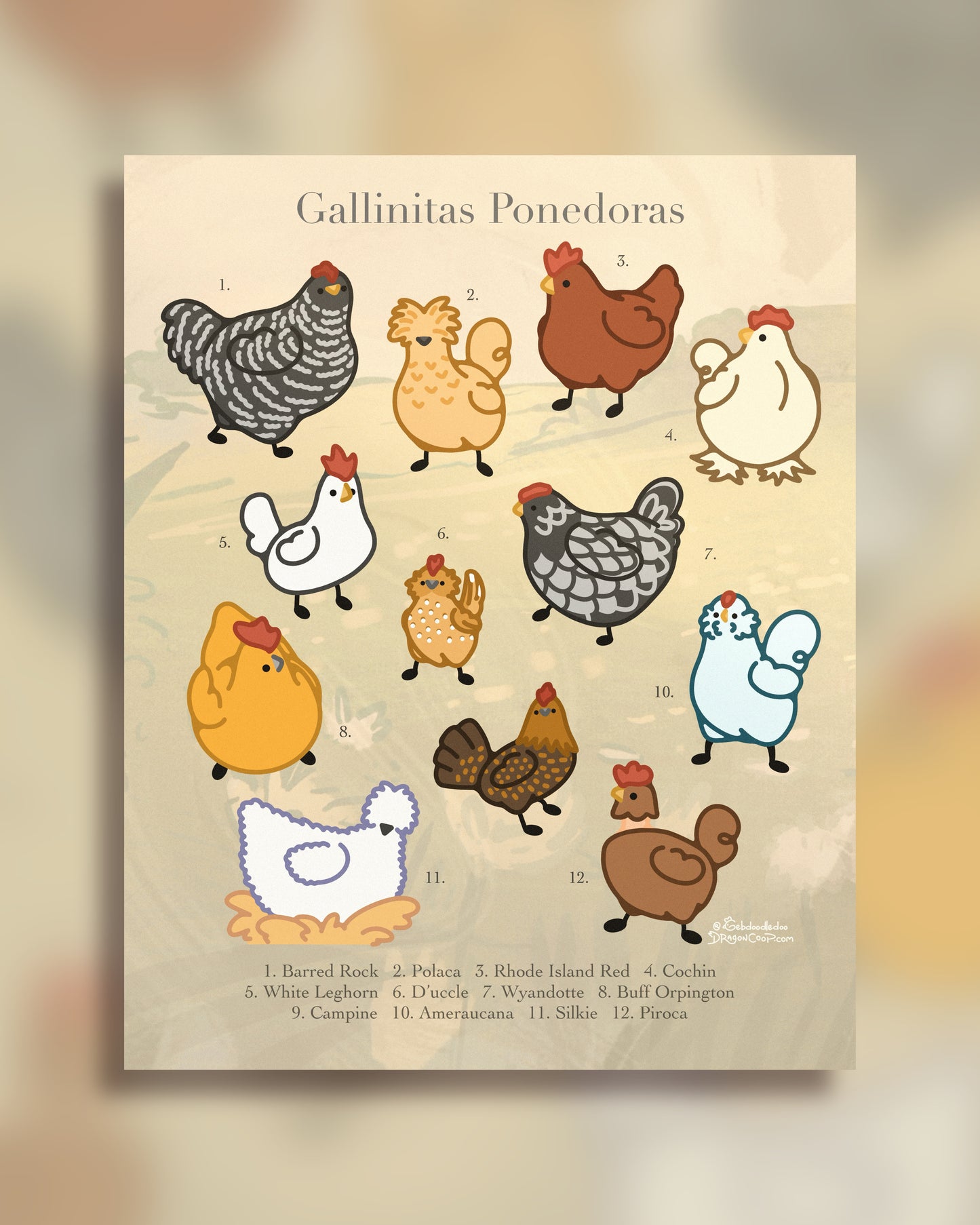 Gallinas Ponedoras Art Print