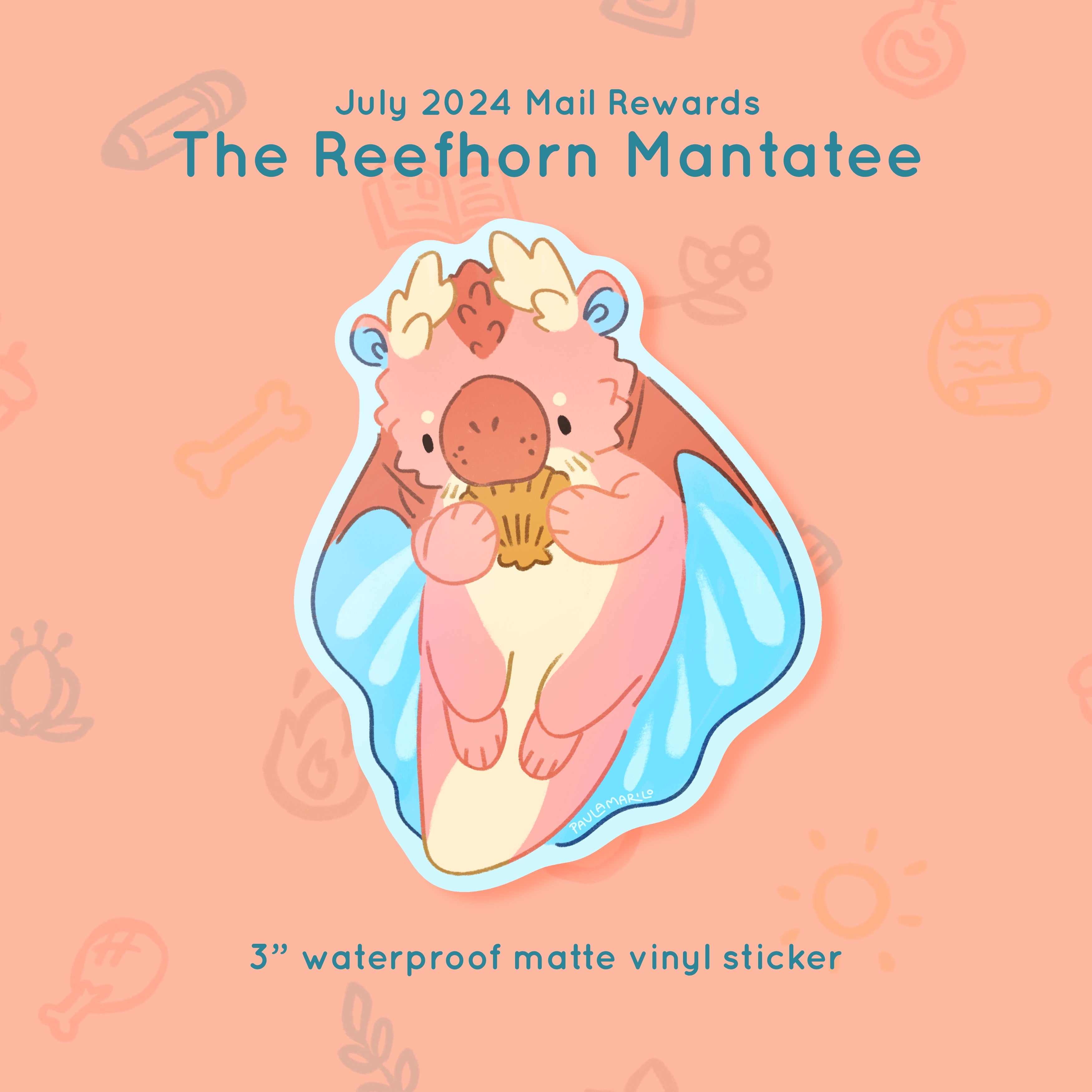 Critter #23 - Reefhorn Mantatee - July 2024 Rewards