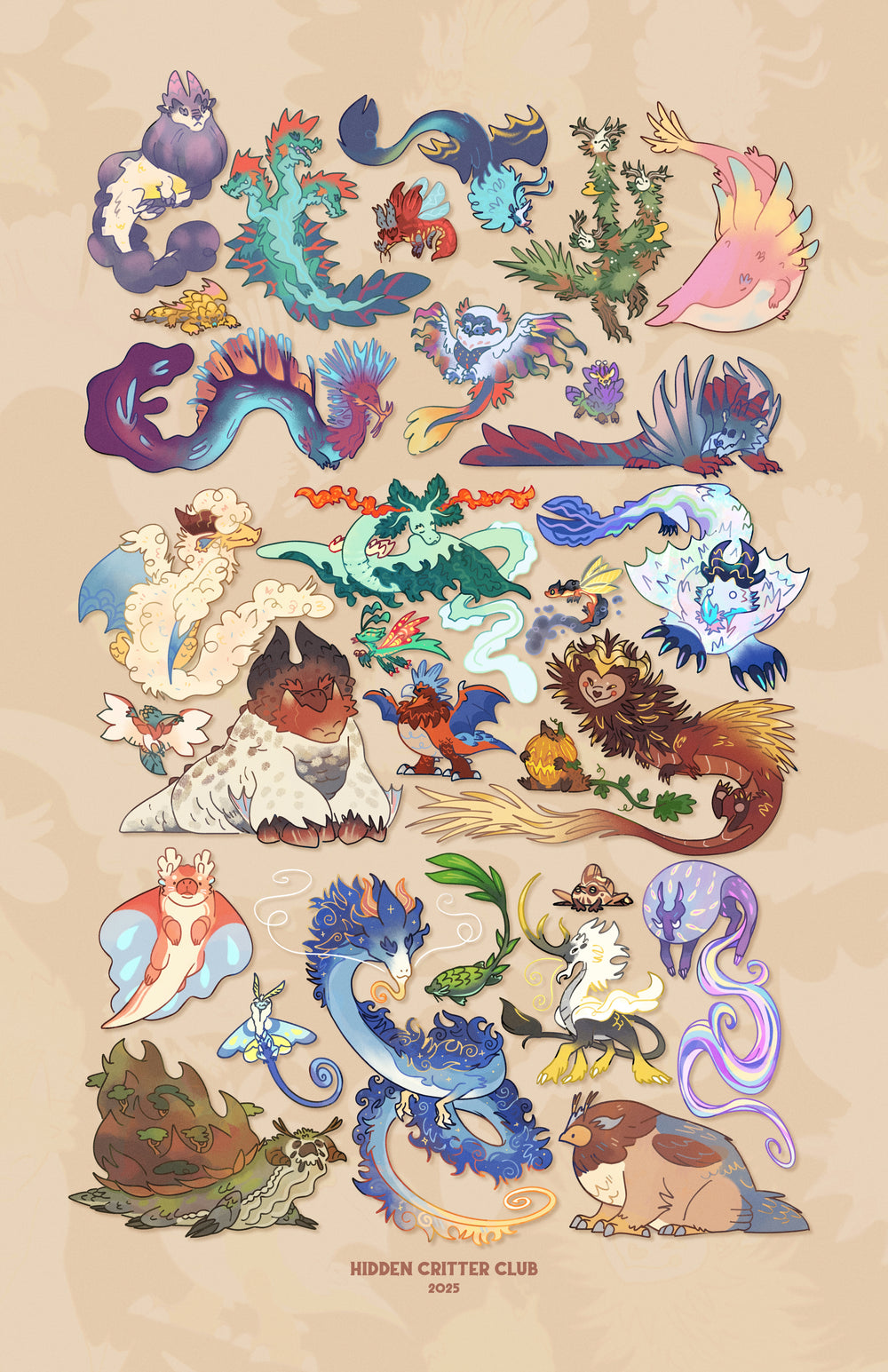 Hidden Critter Compendium Print – Dragon Coop