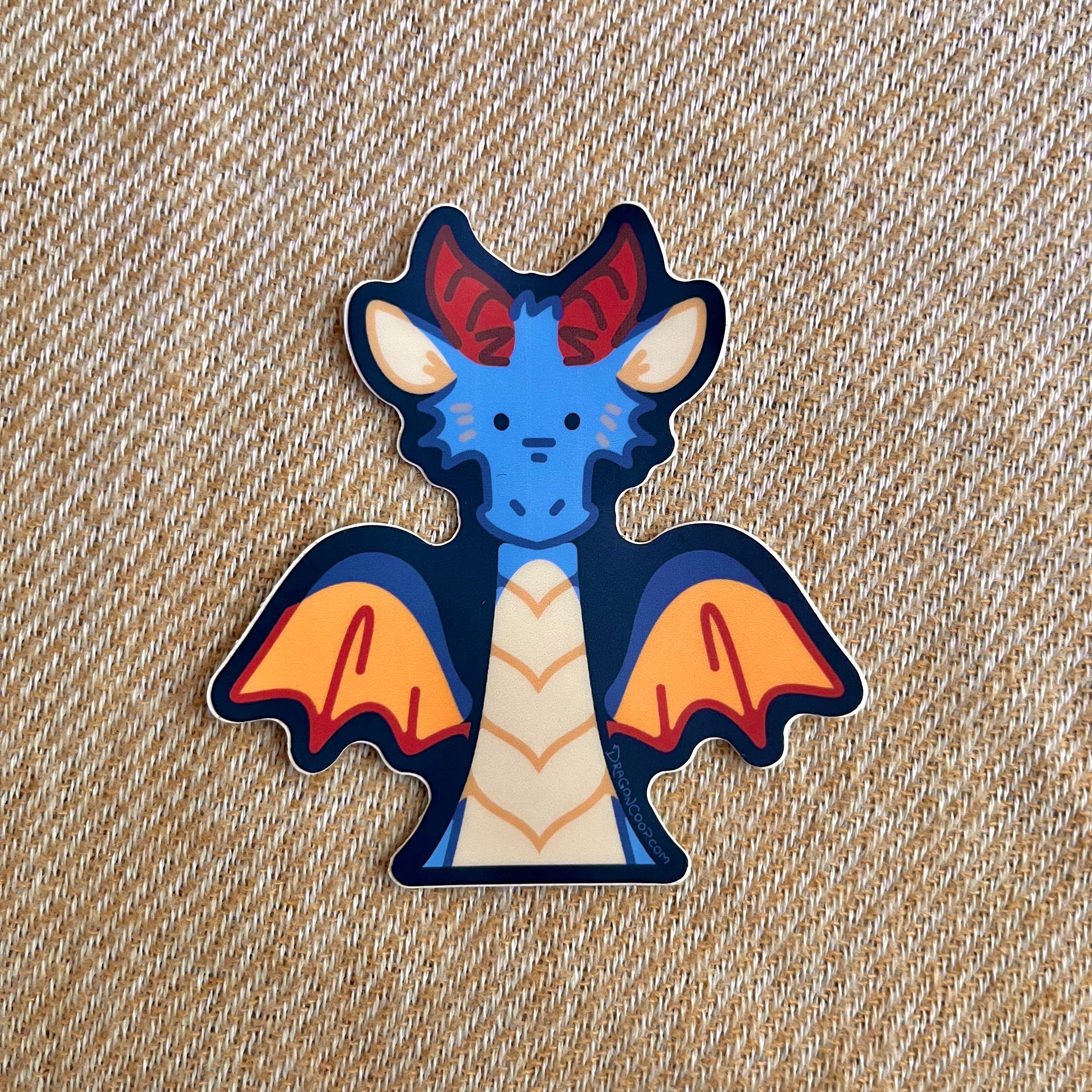 Blue Dragon Head Dragon Vinyl Sticker