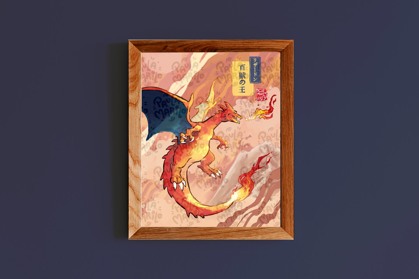 Charizard, King of Beasts Art Print