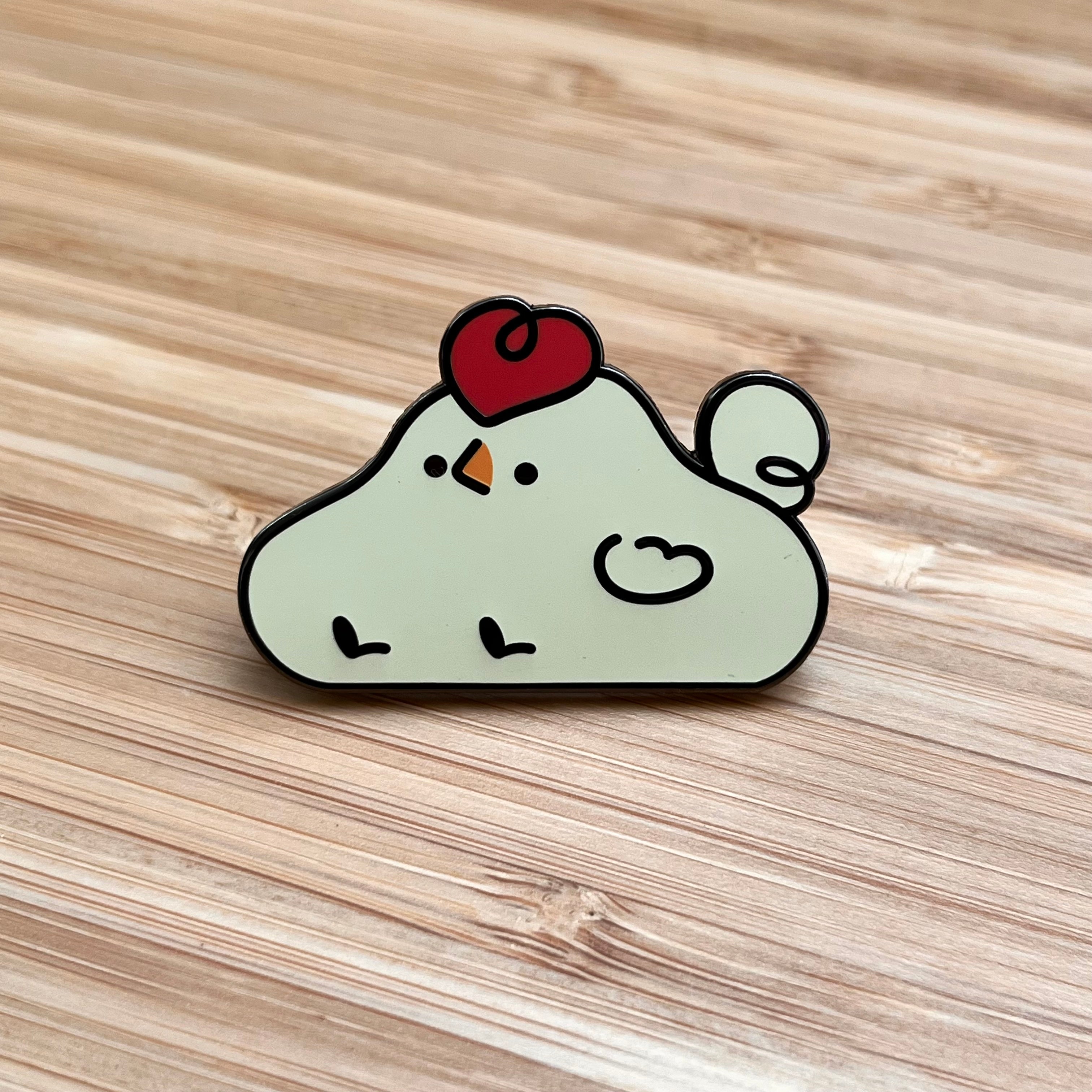 Pin Esmaltado de Gallina Gordita