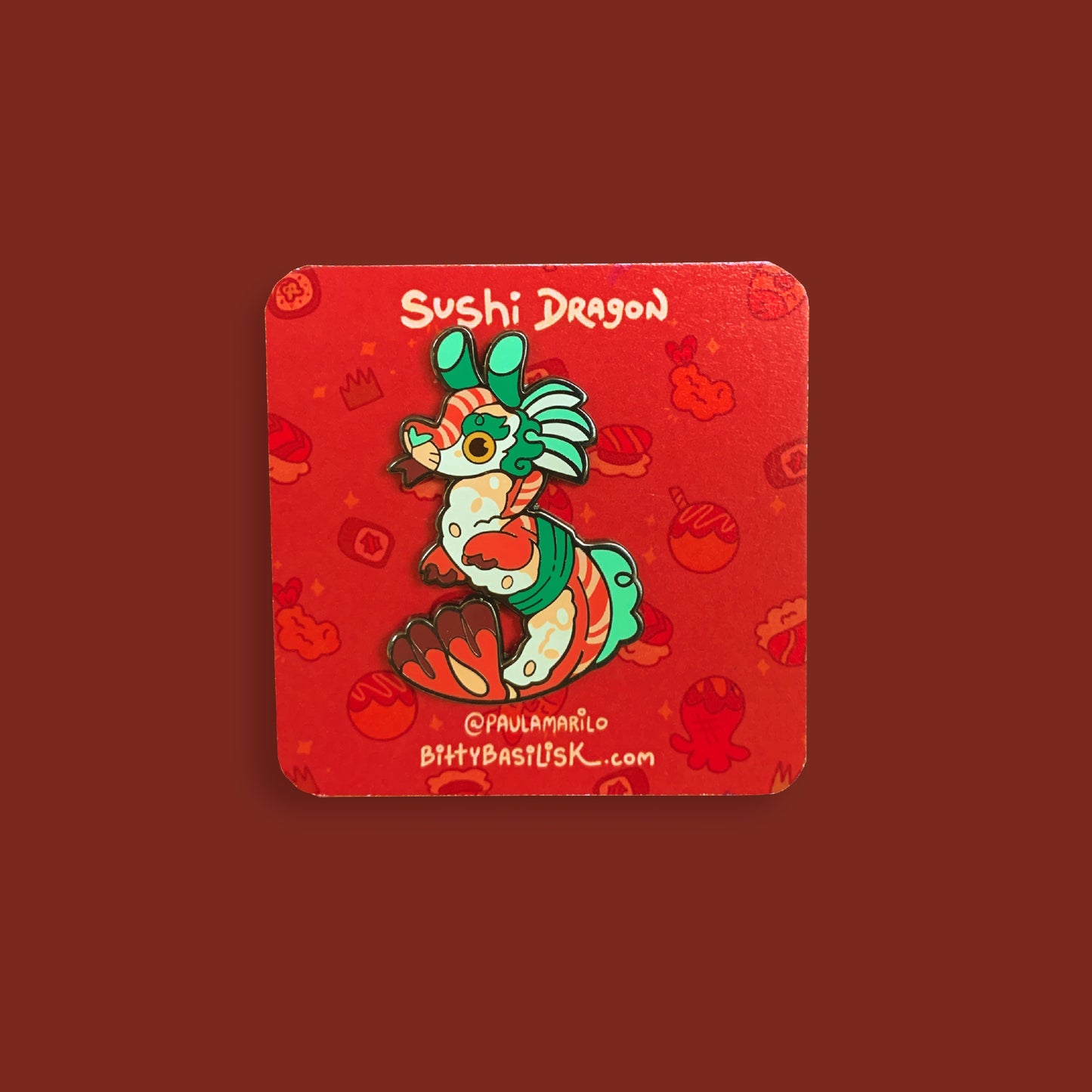 Sushi Dragon Enamel Pin