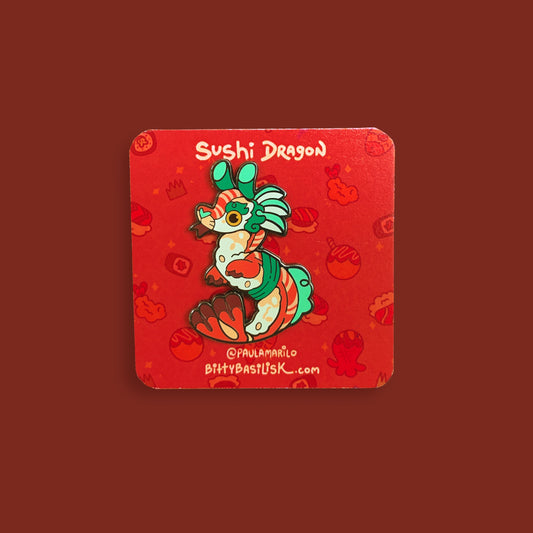 Sushi Dragon Enamel Pin