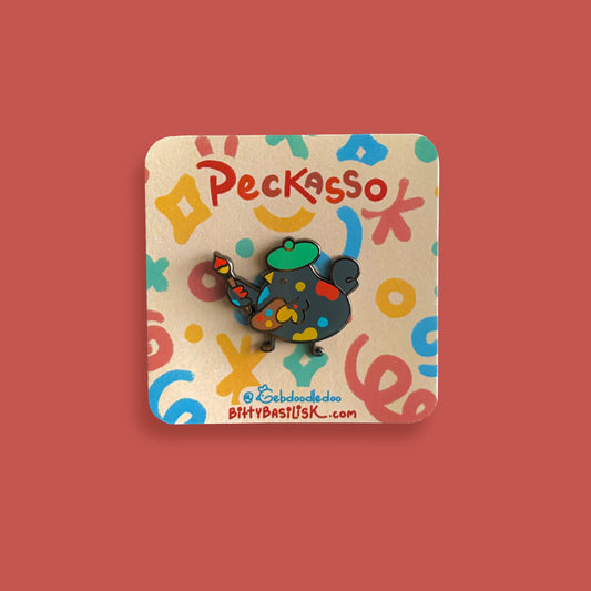 Peckasso Enamel Pin