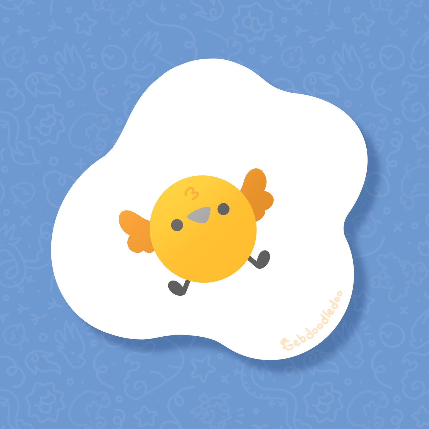 Egg Yolk Chook Vinyl Sticker