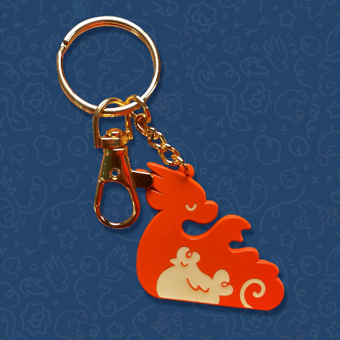 Dragon Coop Metal Keychain