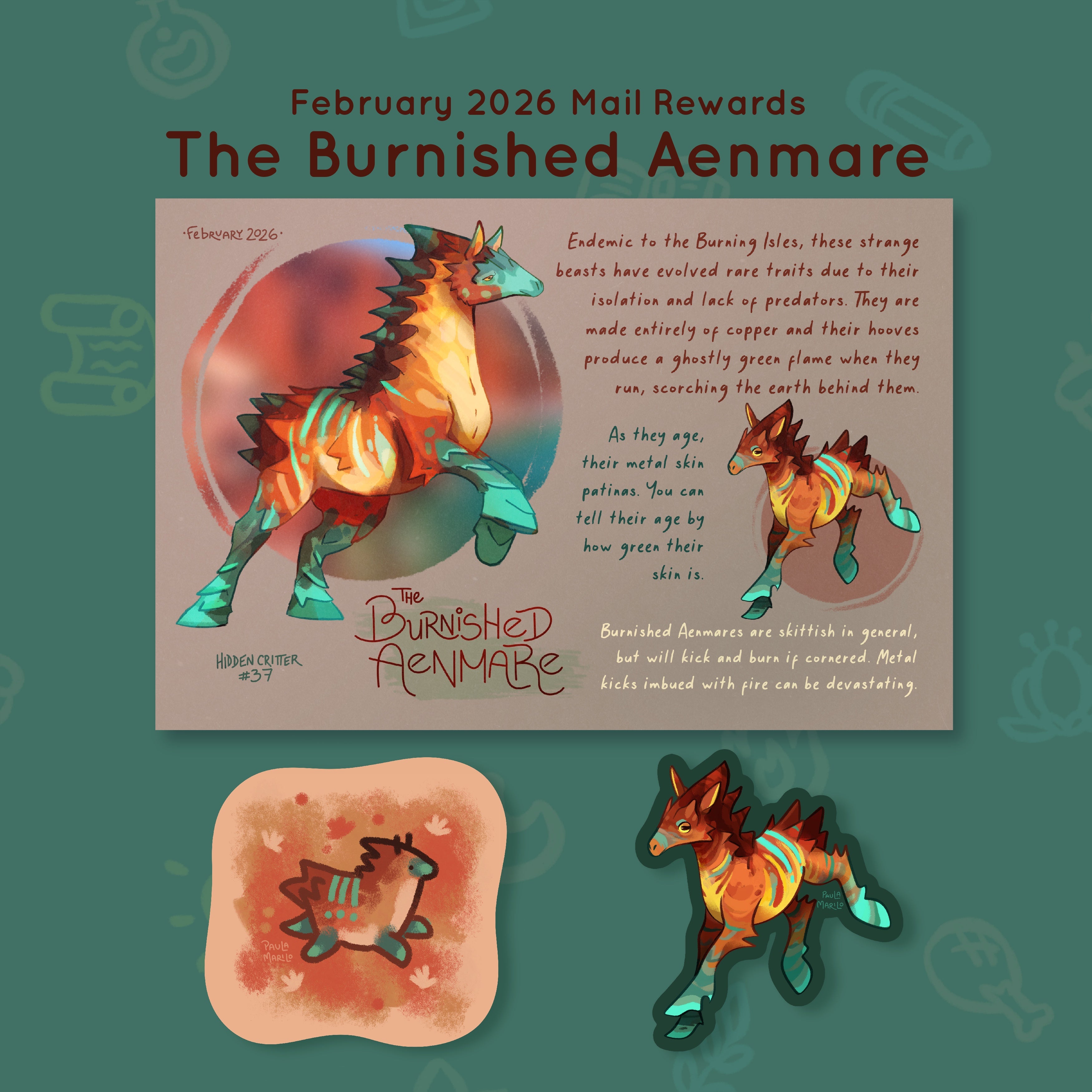 Critter n.º 30 - Skipping Mossray - Recompensas de marzo de 2025
