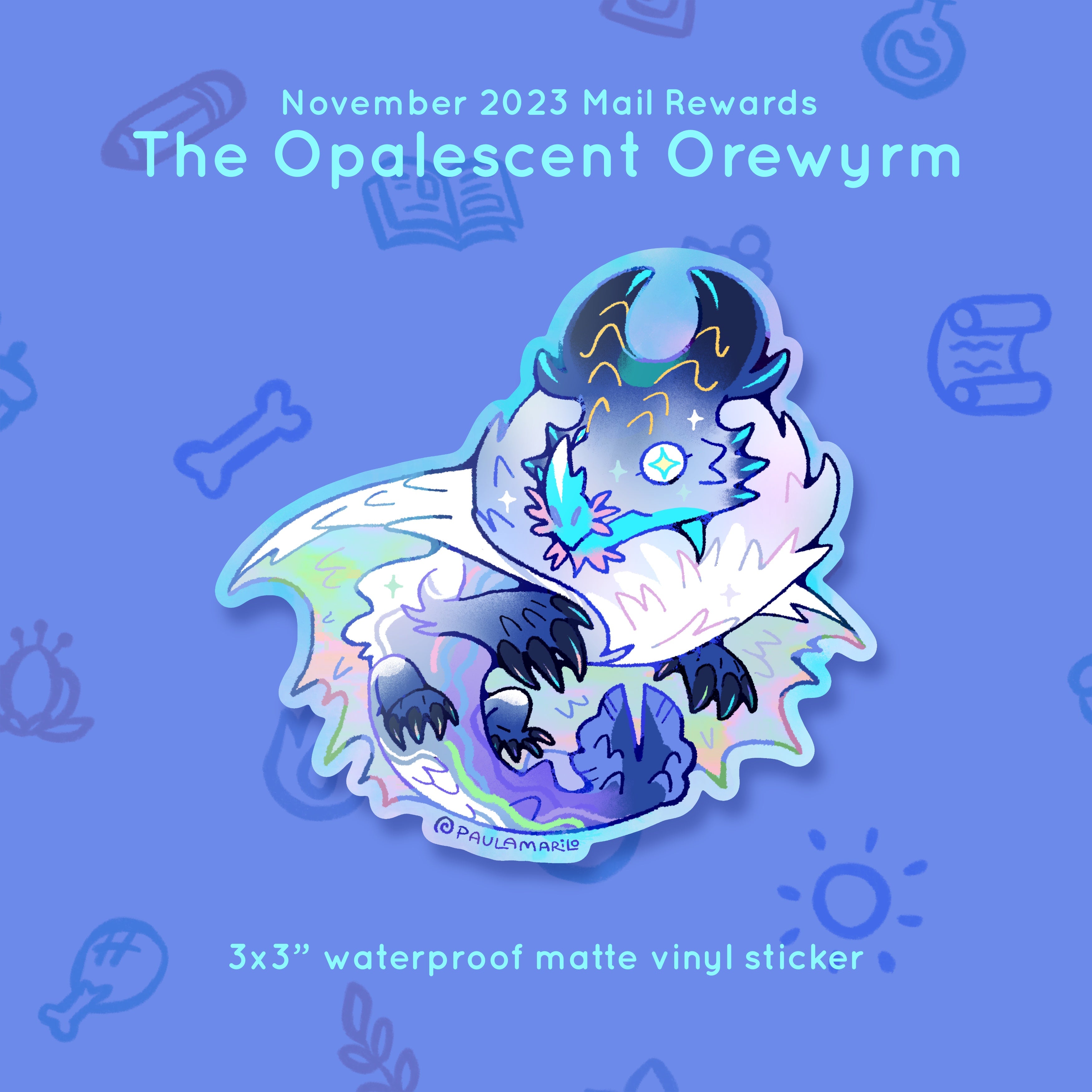 Critter #17 - Opalescent Orewyrm - November 2023 Rewards
