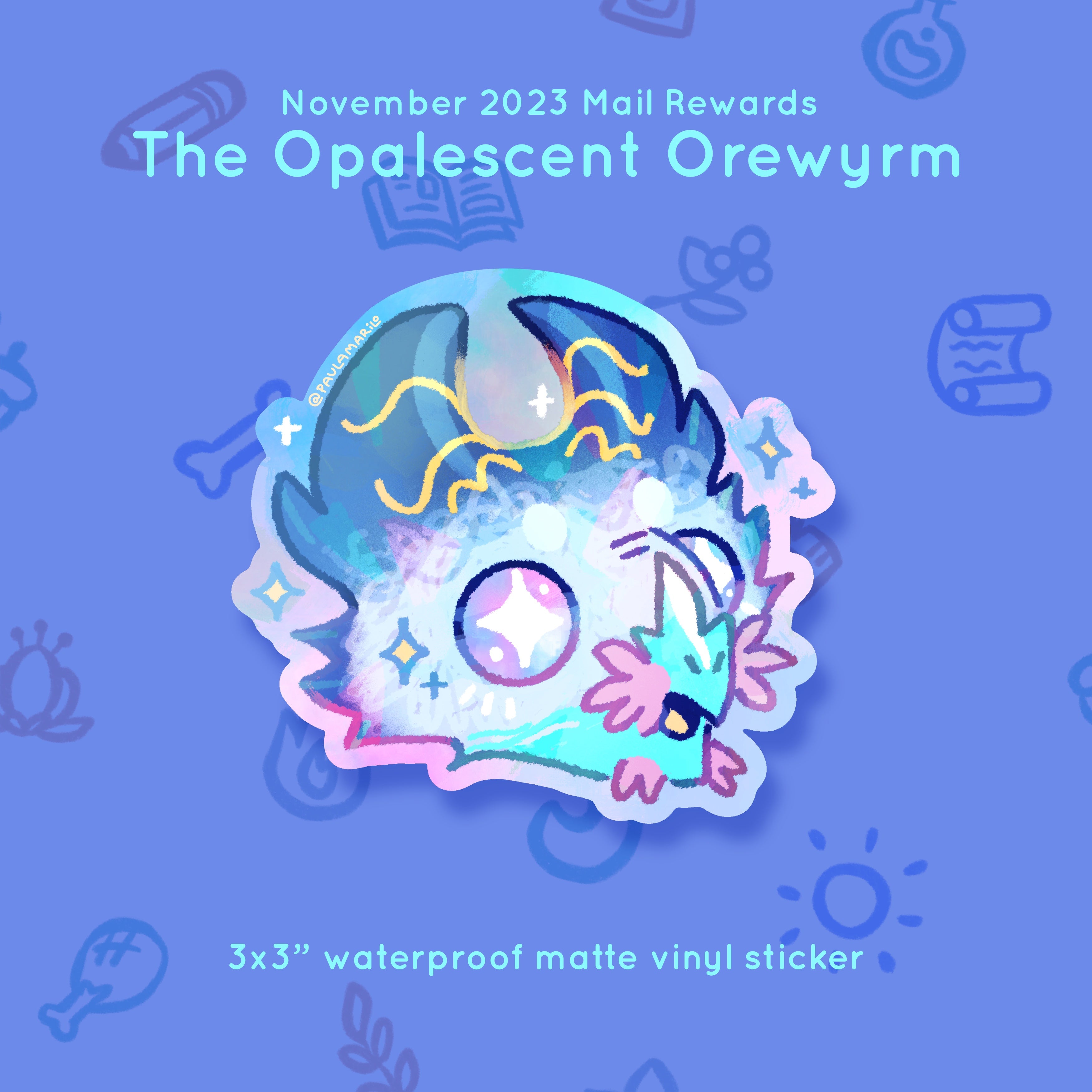 Critter #17 - Opalescent Orewyrm - November 2023 Rewards