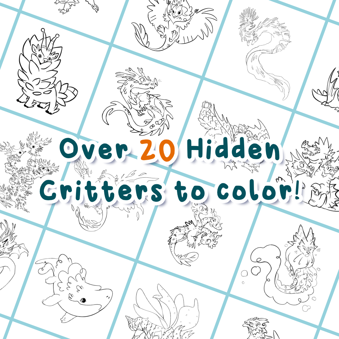Hidden Critter Club Coloring Book Volume 1 Digital Download