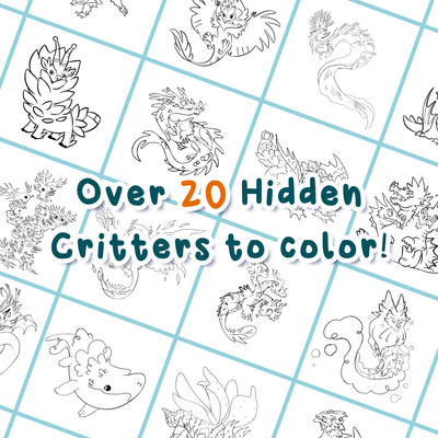 Hidden Critter Club Coloring Book Volume 1 Digital Download