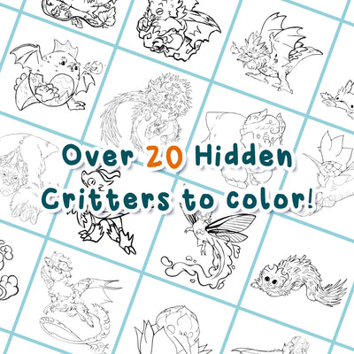 Printable | Hidden Critter Club Coloring Book Volume 2 Digital Download